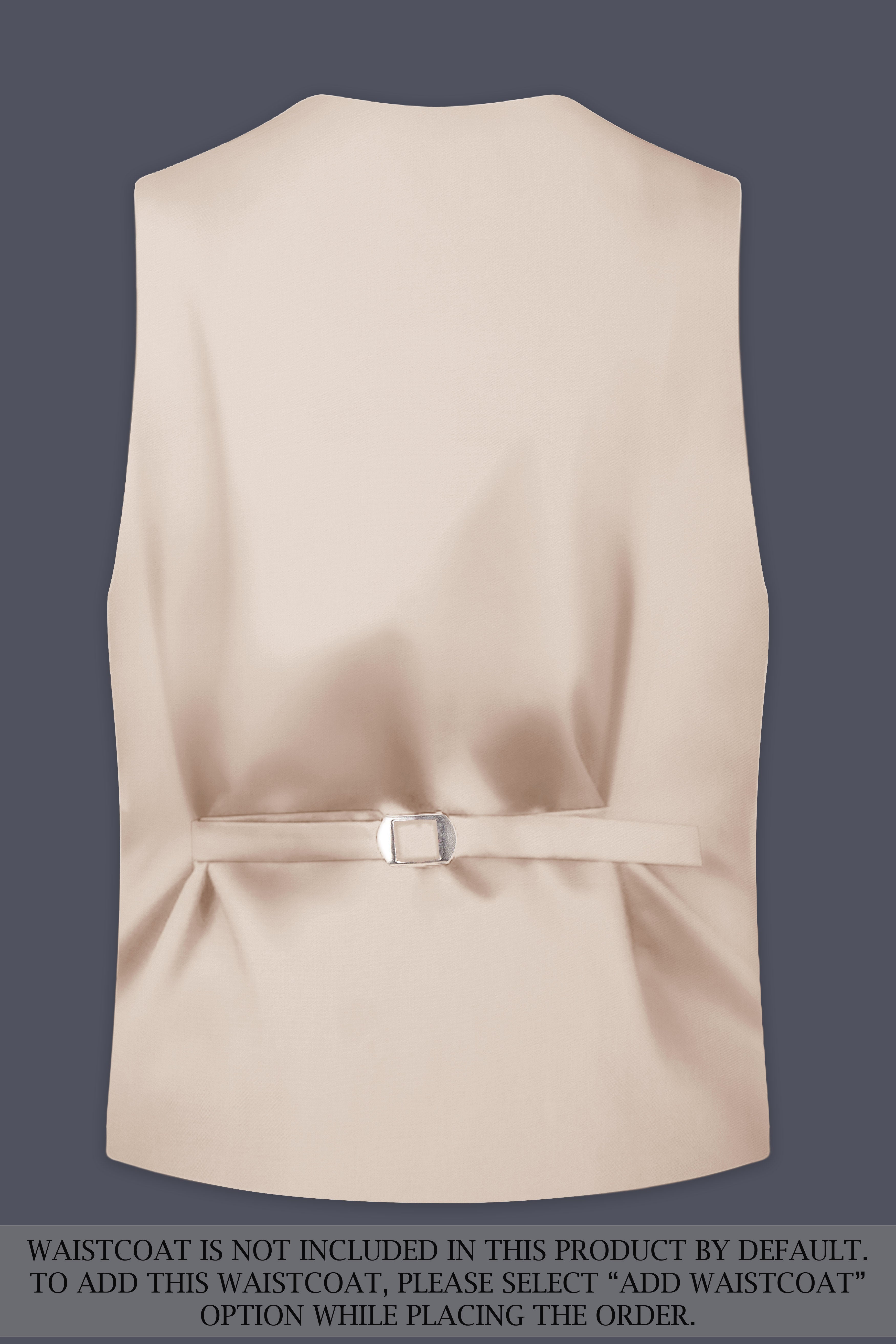 Wafer Cream Solid Cotton Single Breasted Suit