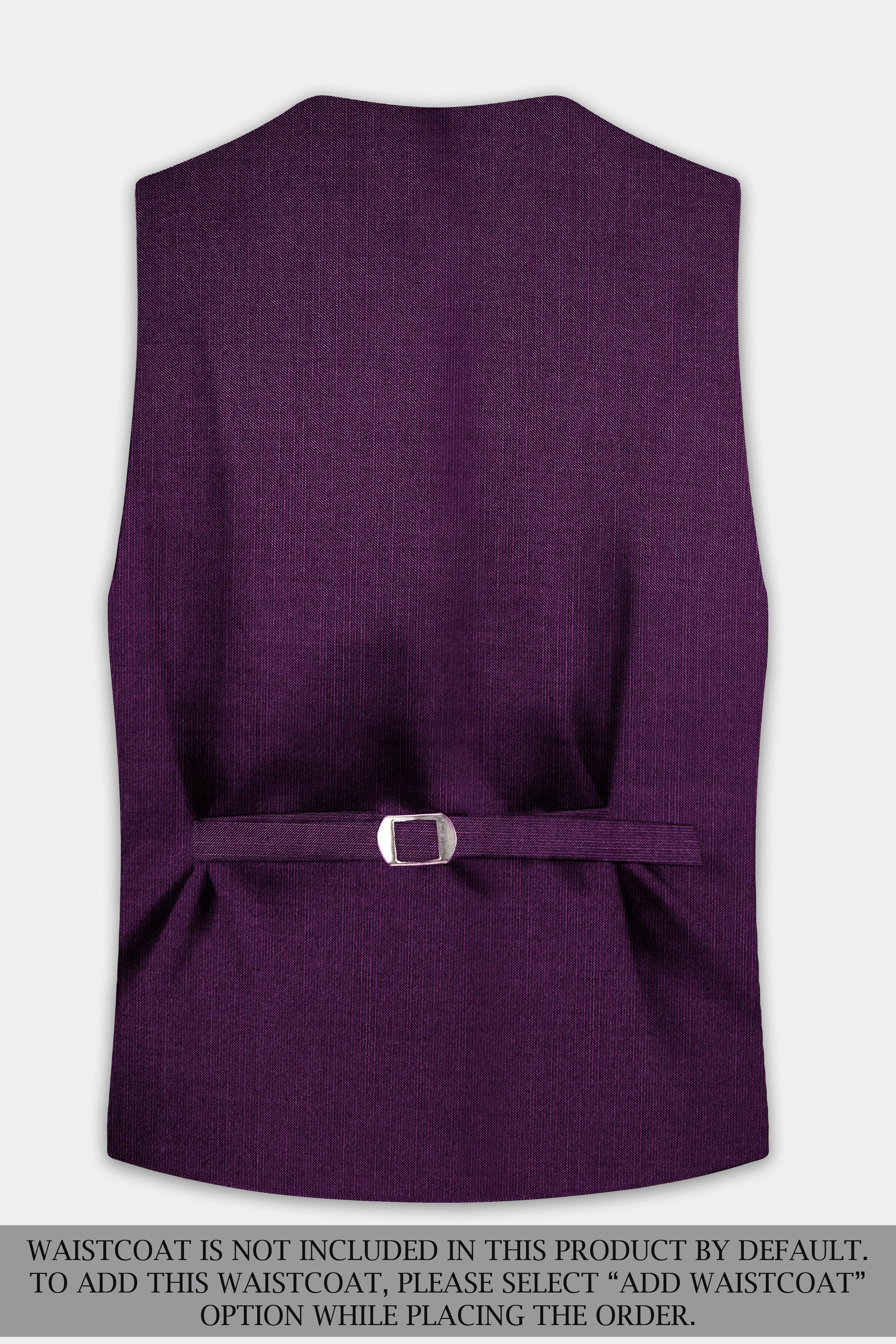 Orchid-Grape Purple Solid Wool Rich Single Breasted Slight Stretch Suit