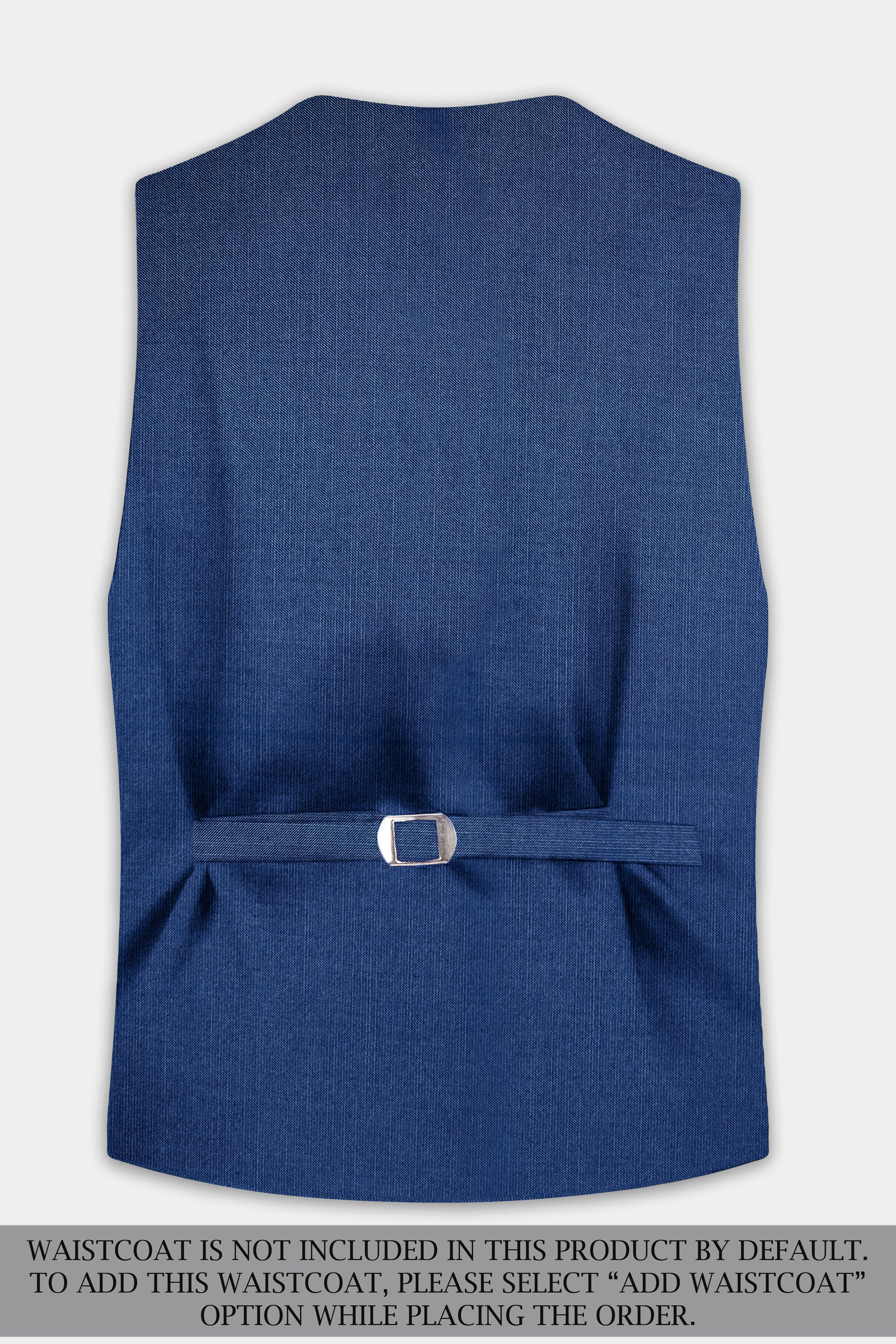 Marinoir-Cello Blue Solid Wool Rich Single Breasted Stretchable traveler Suit