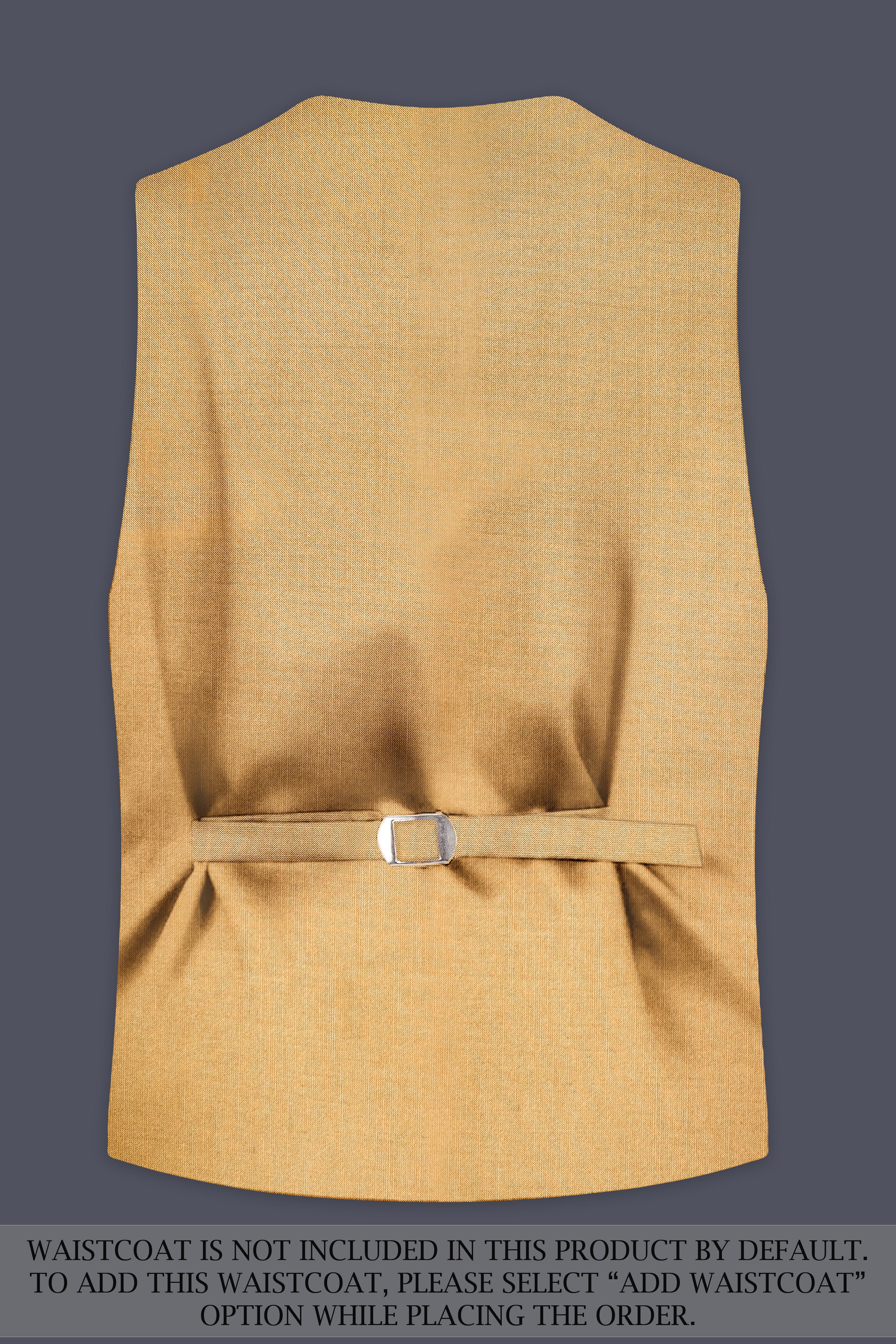 Marula-Desert Yellow Solid Wool Rich Single Breasted Stretchable traveler Suit