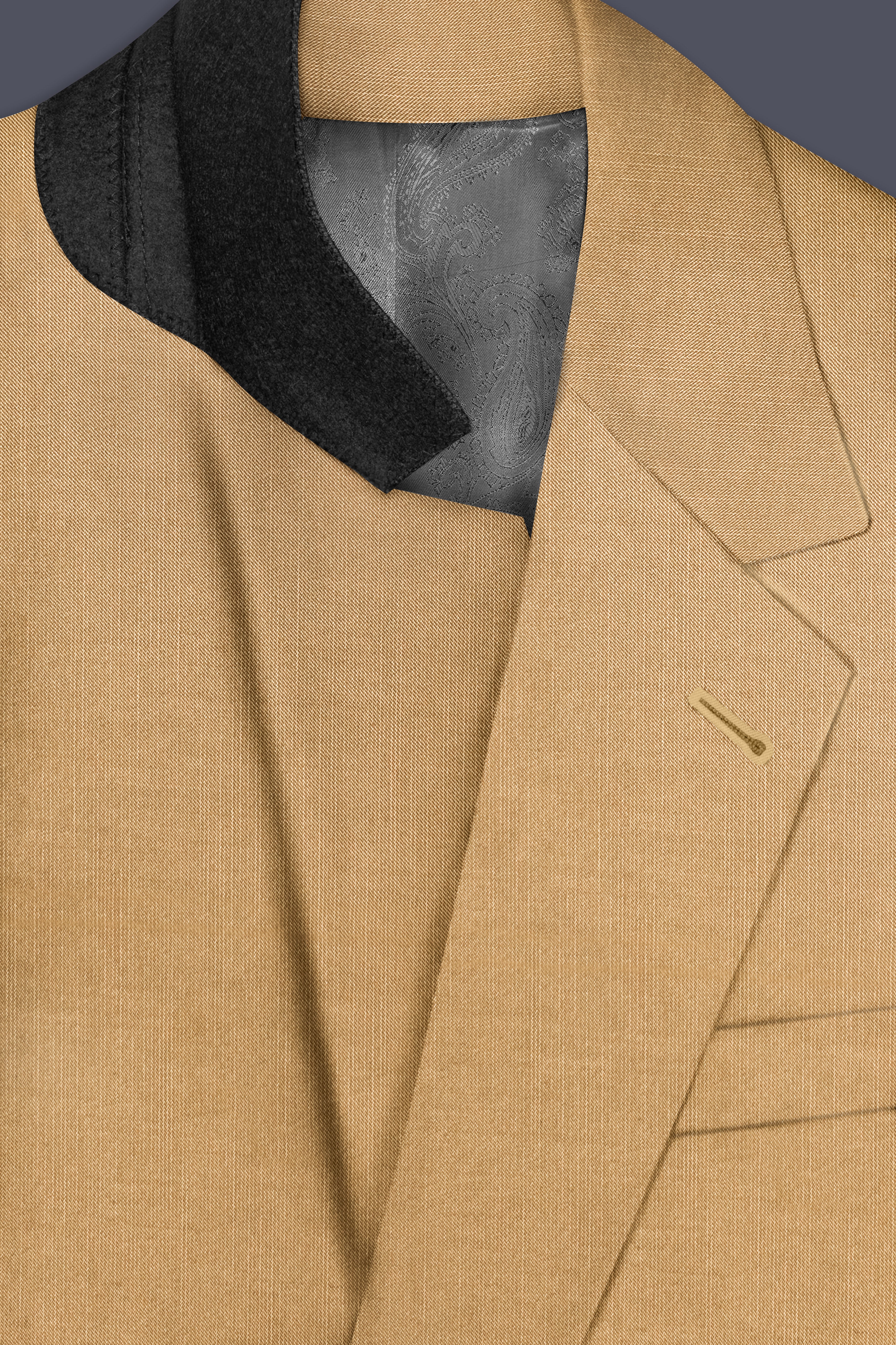Sepia-Twine Brown Solid Wool Rich Single Breasted Stretchable traveler Suit