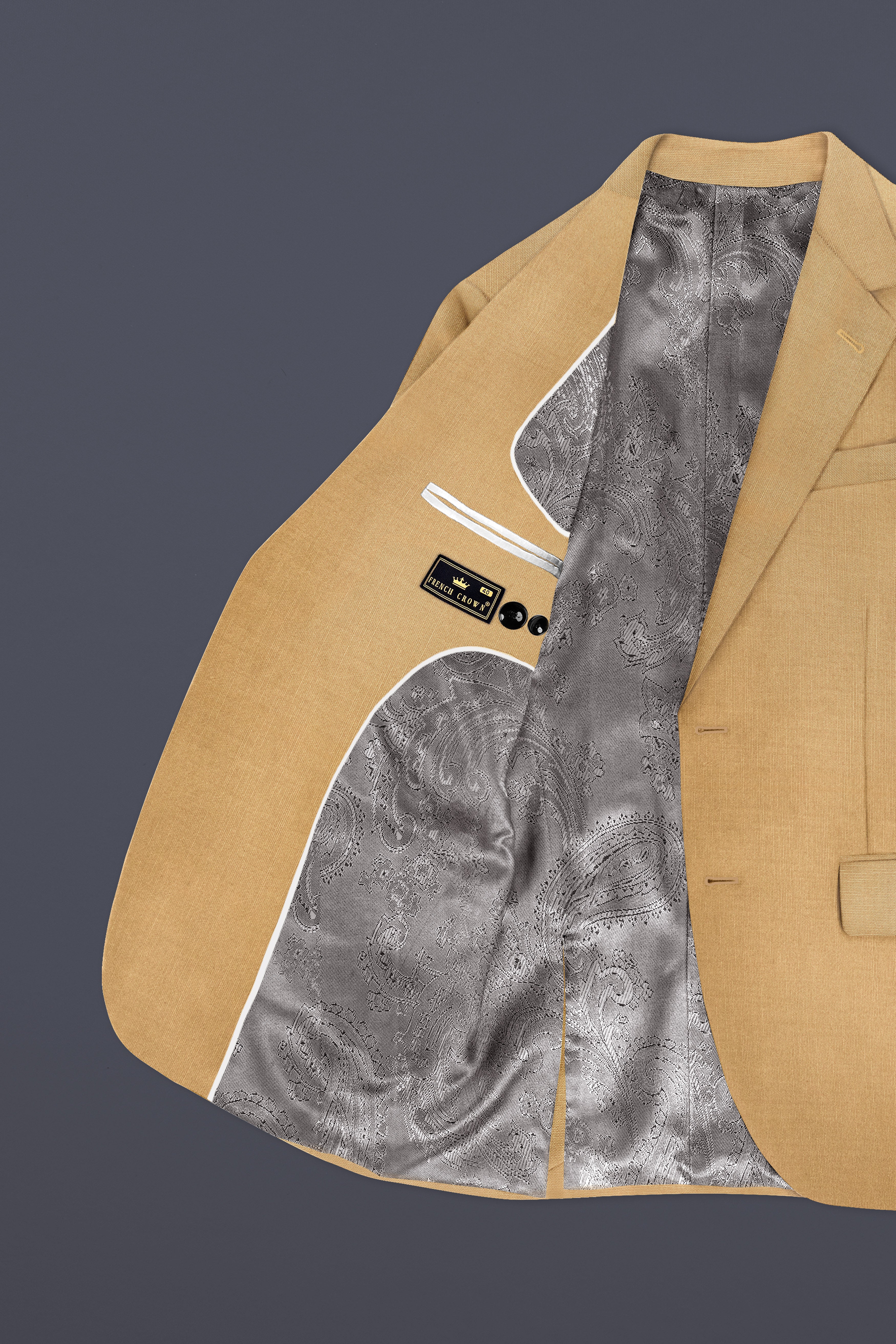 Sepia-Twine Brown Solid Wool Rich Single Breasted Slight Stretch Suit