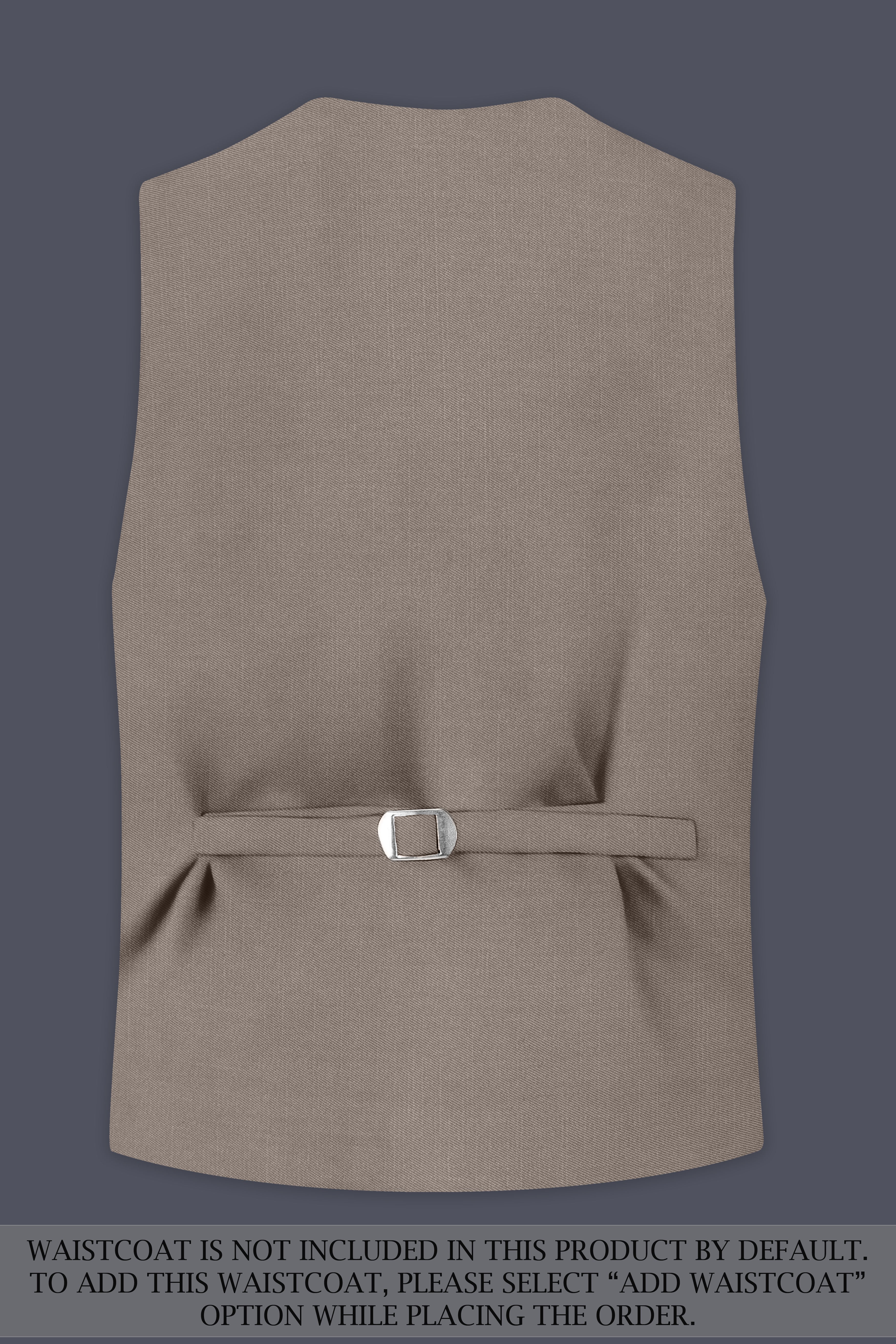 Amour-Dusty Brown Solid Wool Rich Single Breasted Slight Stretch Suit