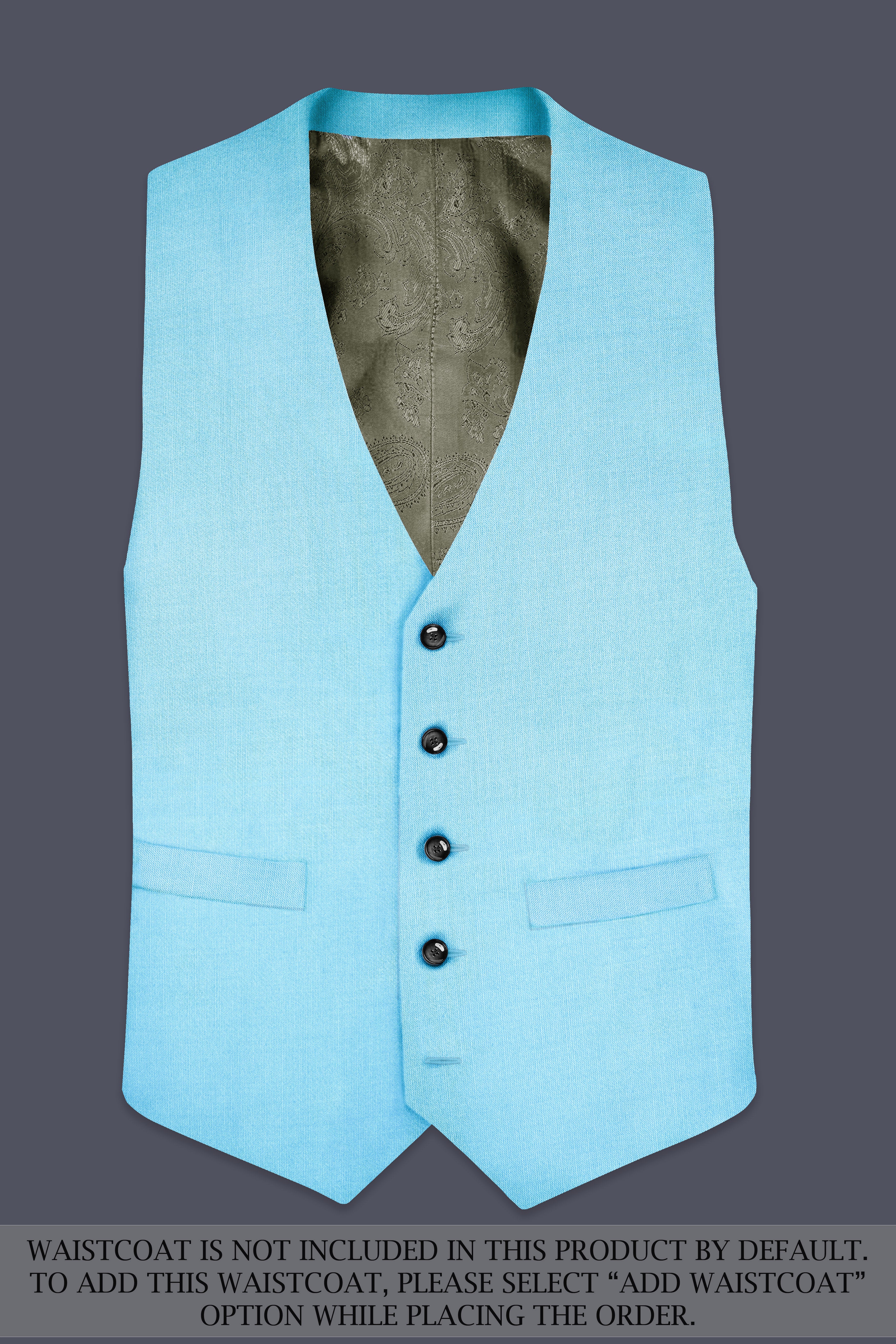 Iceland-Aquamarine Blue Solid Wool Rich Double Breasted Stretchable traveler Suit