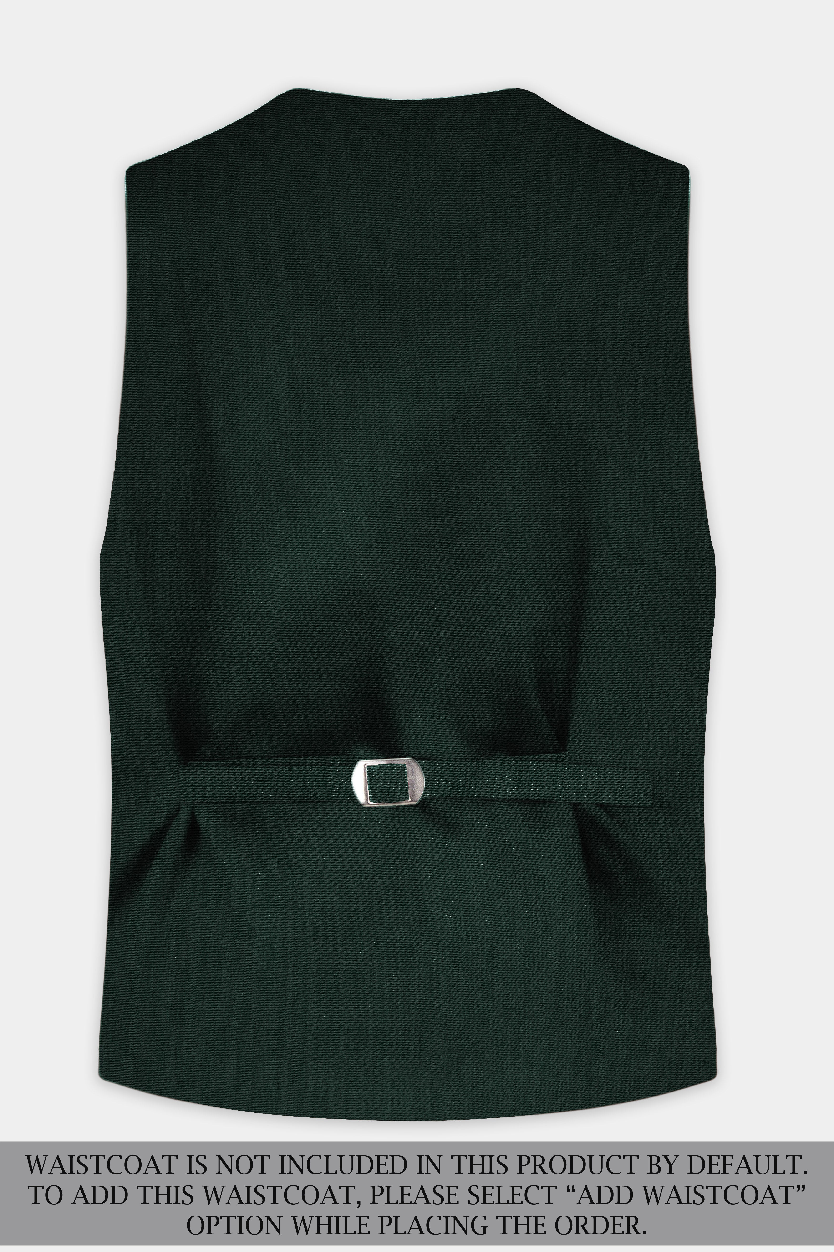 Chicago Green Solid Wool Rich Single Breasted Suit