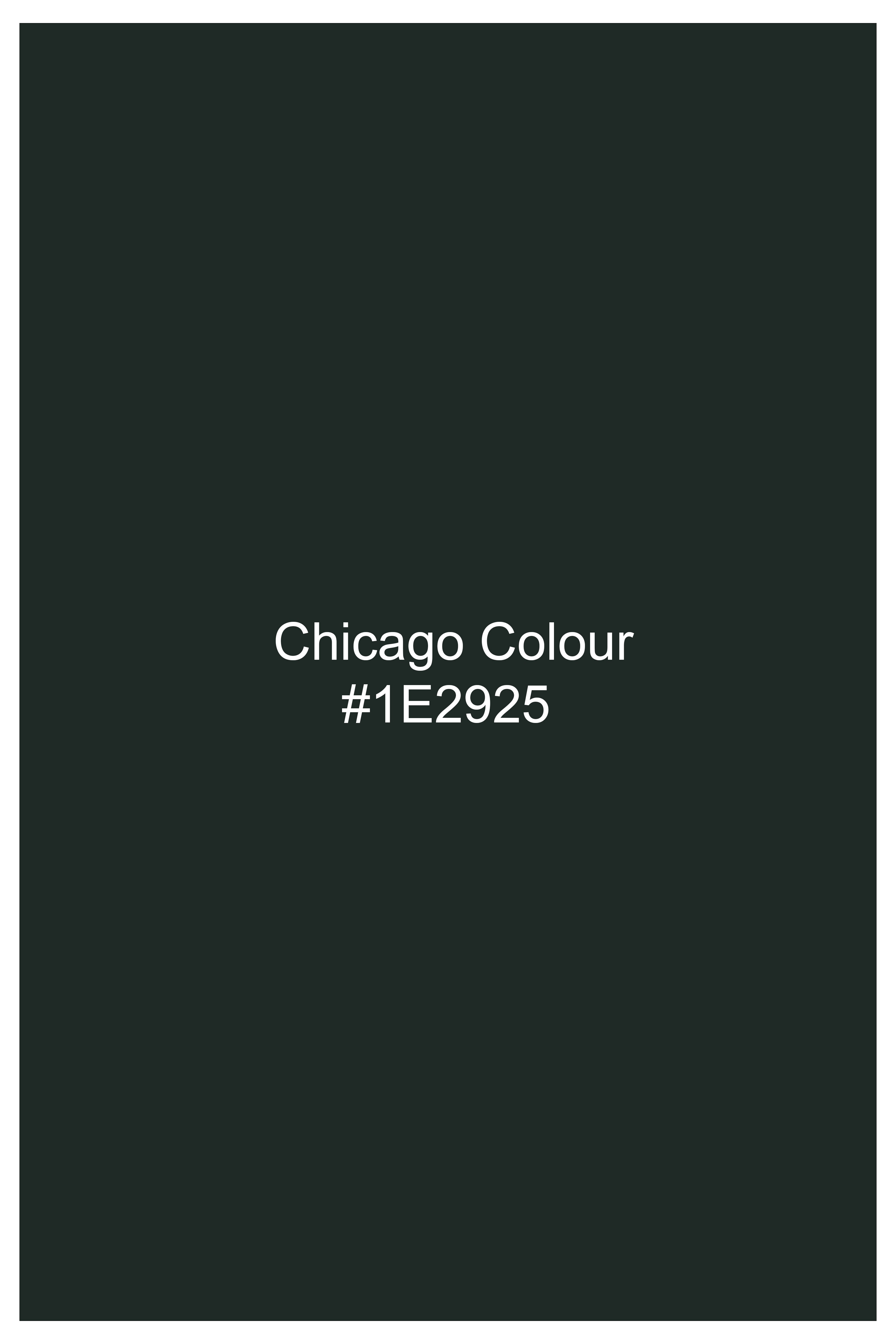 Chicago Green Solid Wool Rich Single Breasted Suit