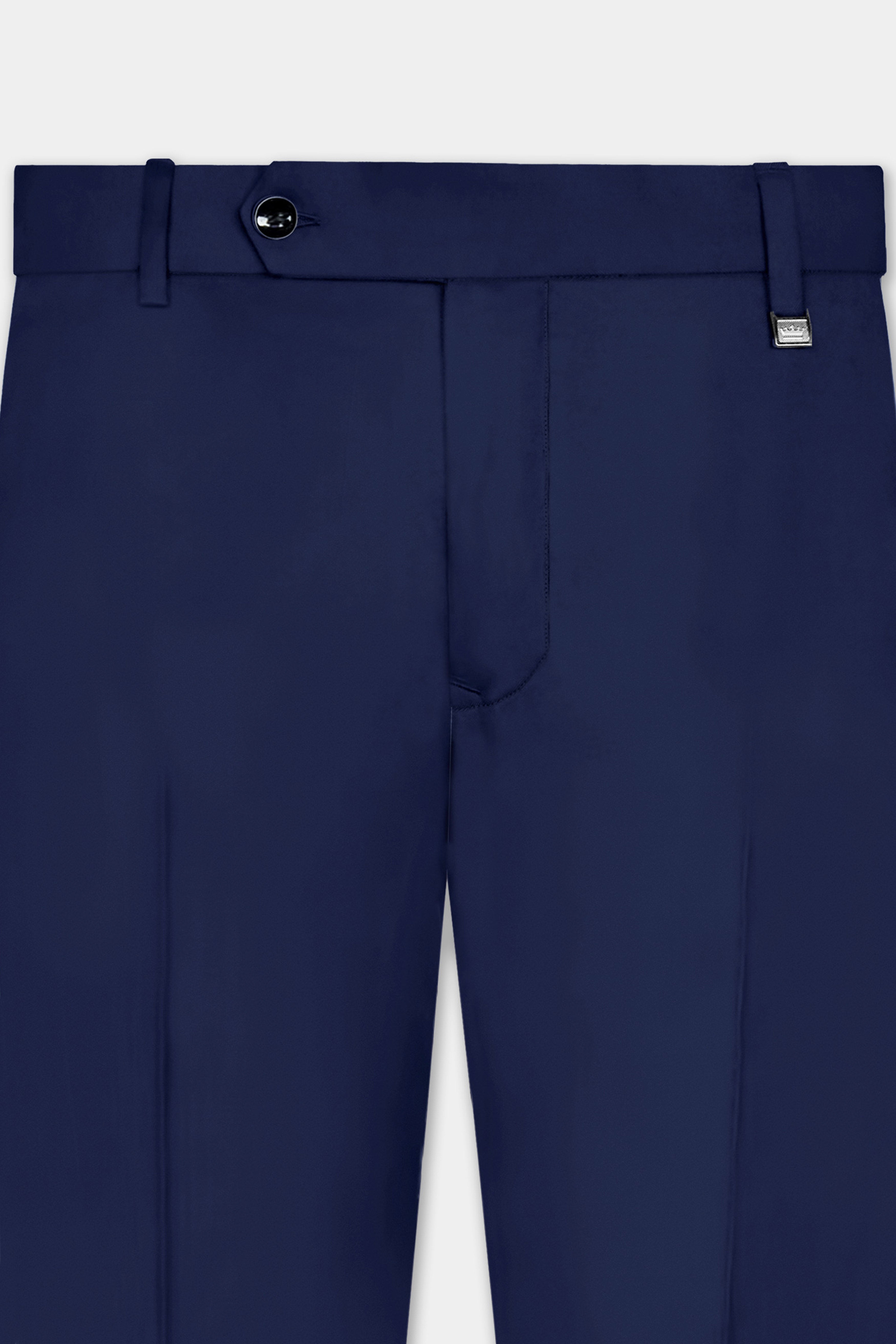 Berry Blue Solid Wool Rich Single Breasted Suit