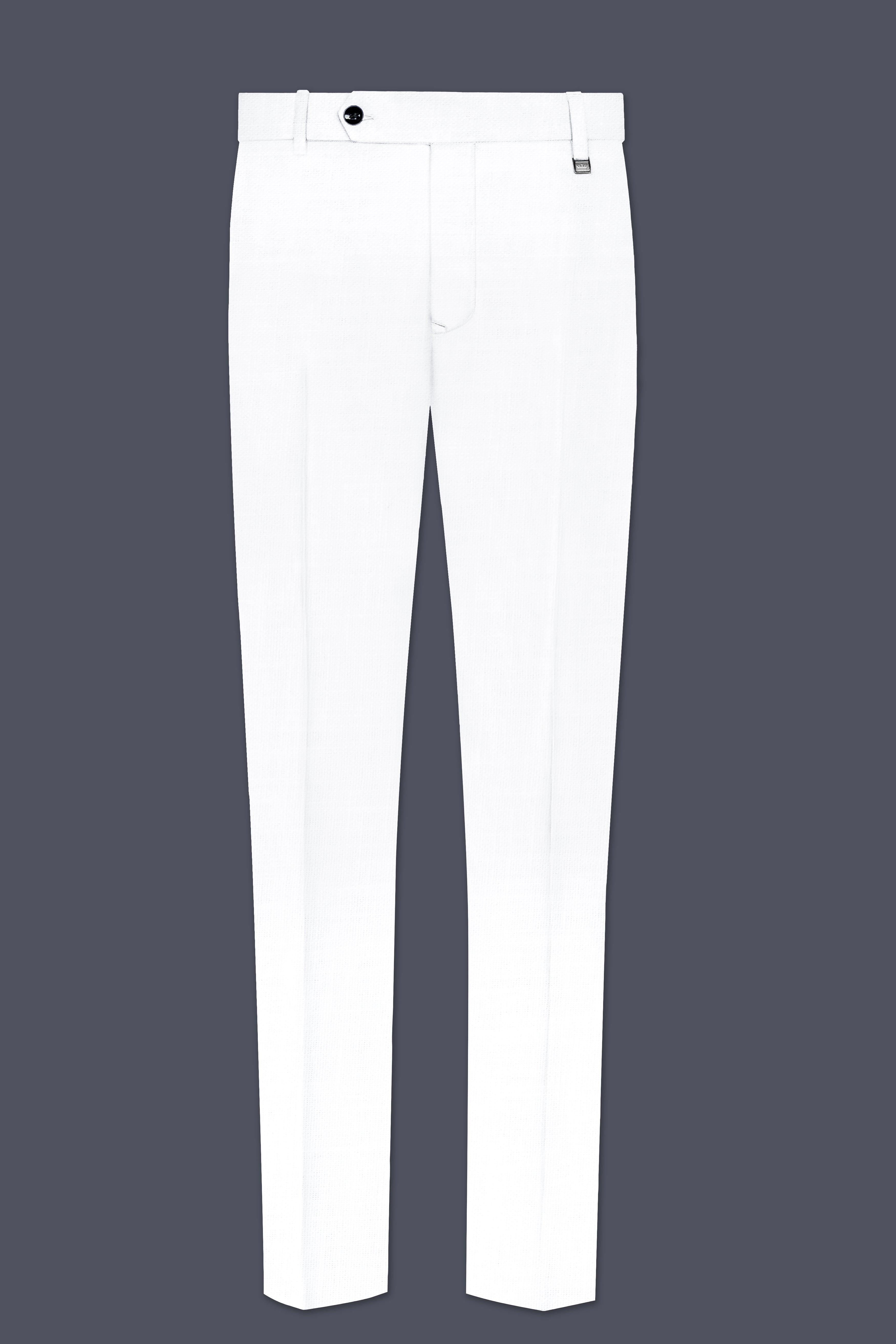 Bright White Luxurious Linen Designer Suit