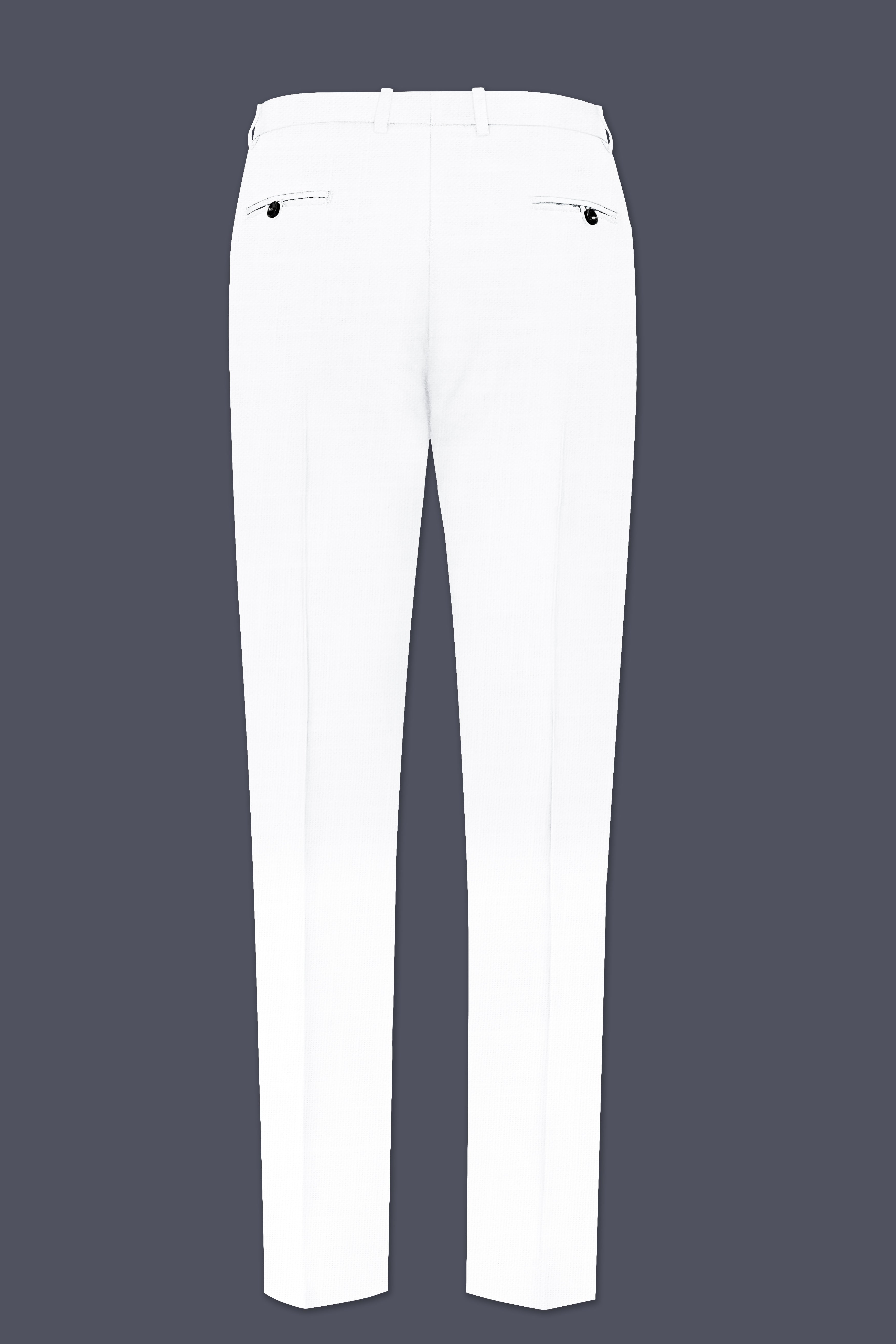 Bright White Luxurious Linen Designer Suit