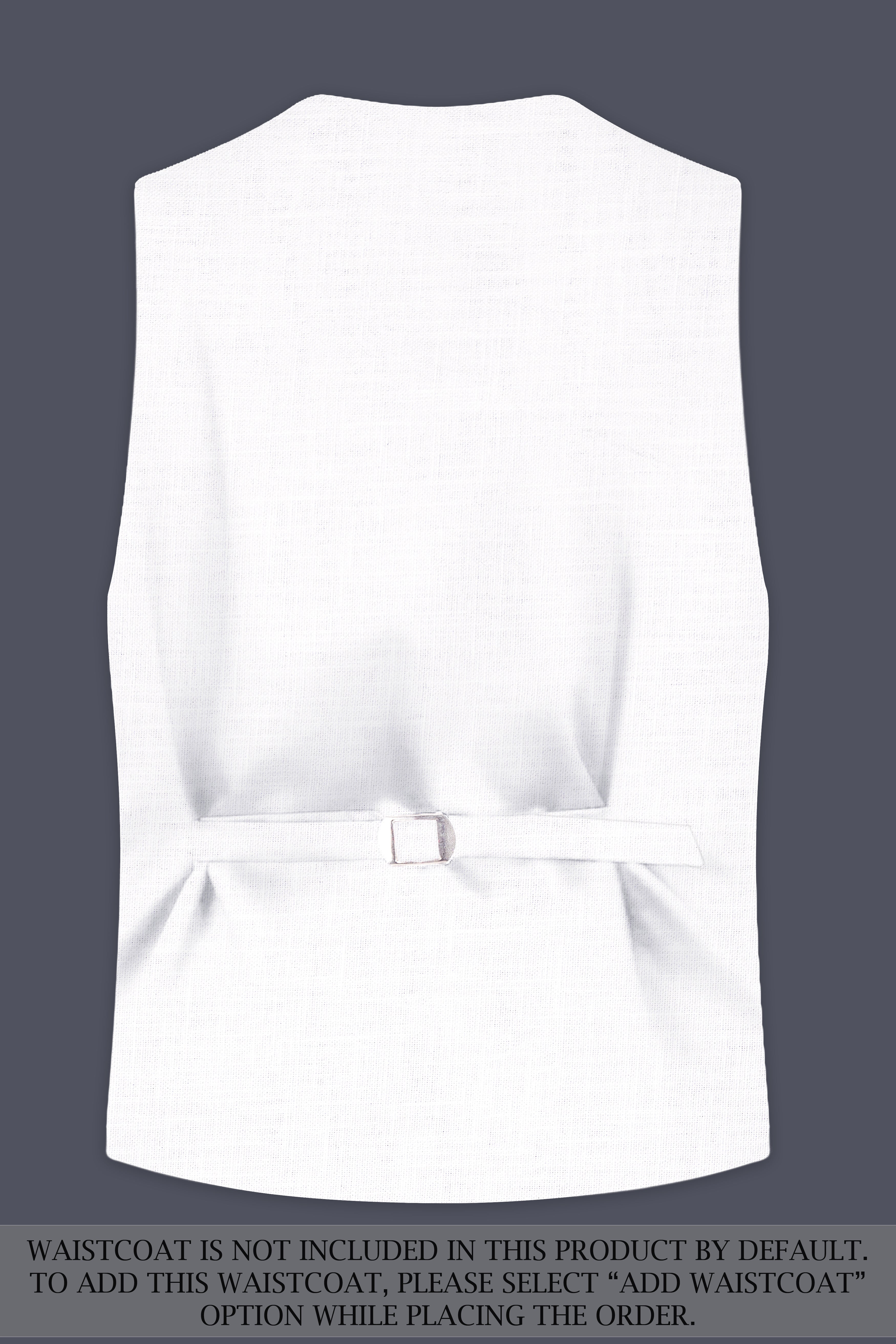 Bright White Luxurious Linen Designer Suit
