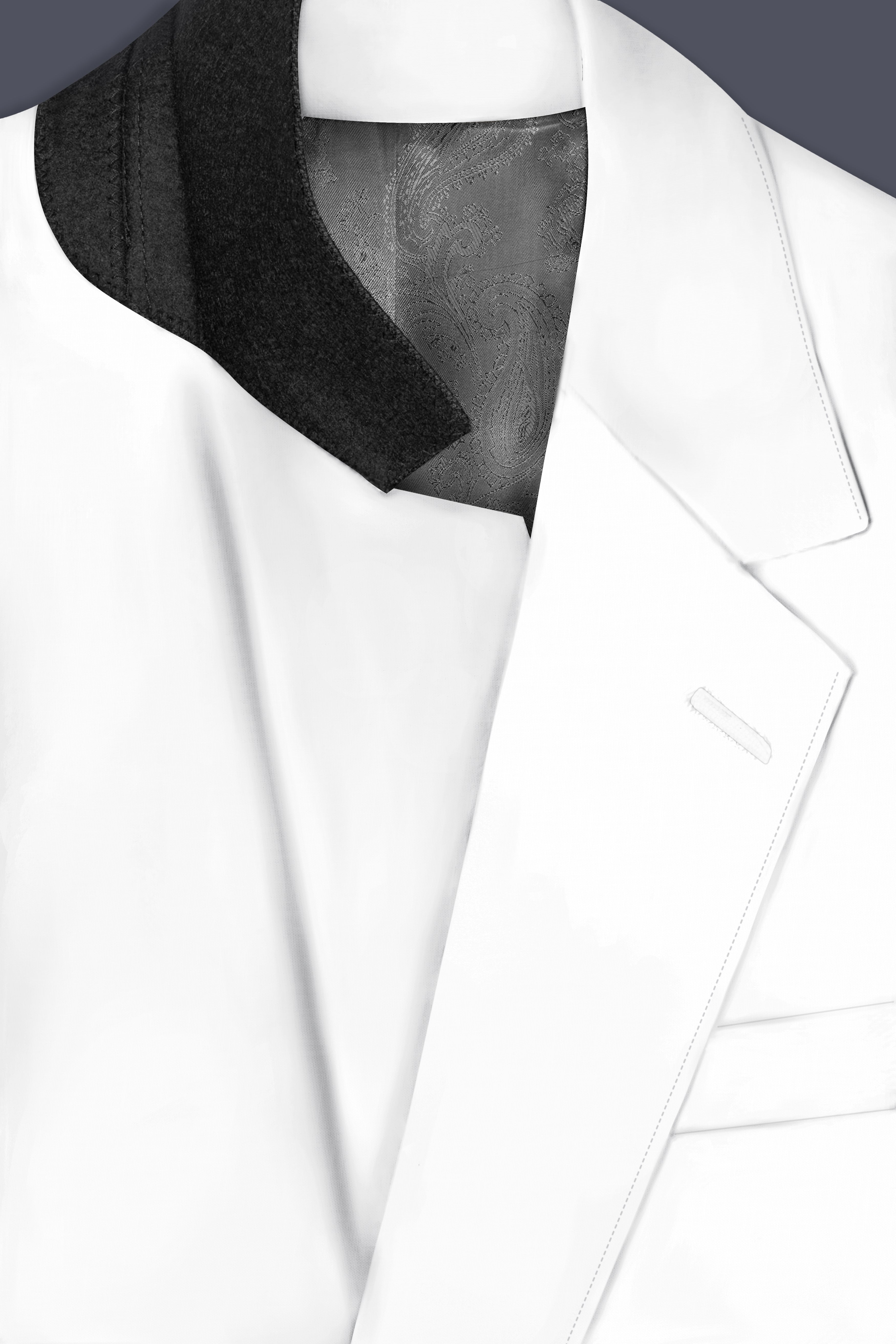 Bright White Luxurious Linen Designer Suit