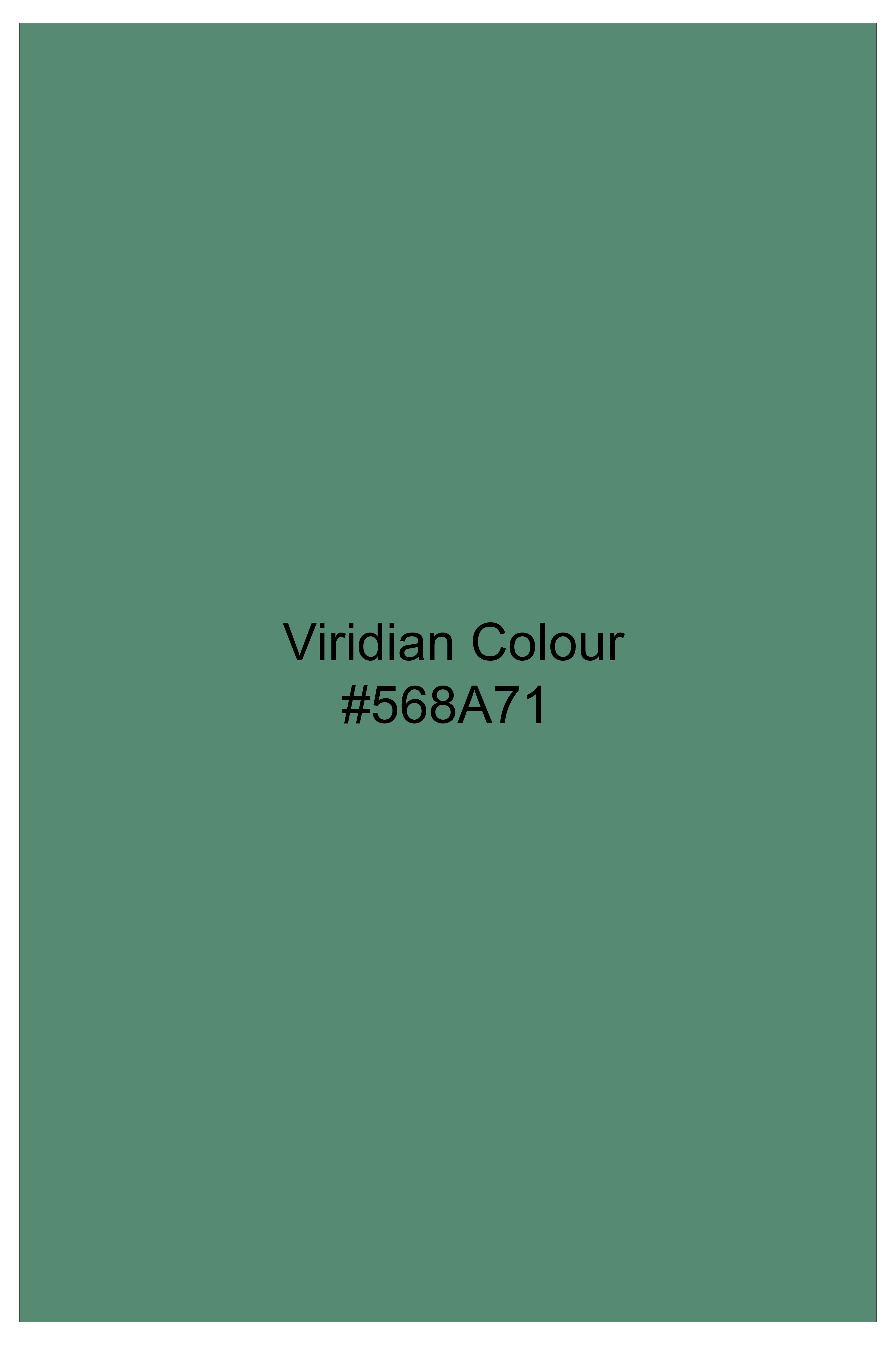 Viridian Green Solid Wool Rich Single Breasted Stretchable traveler Suit