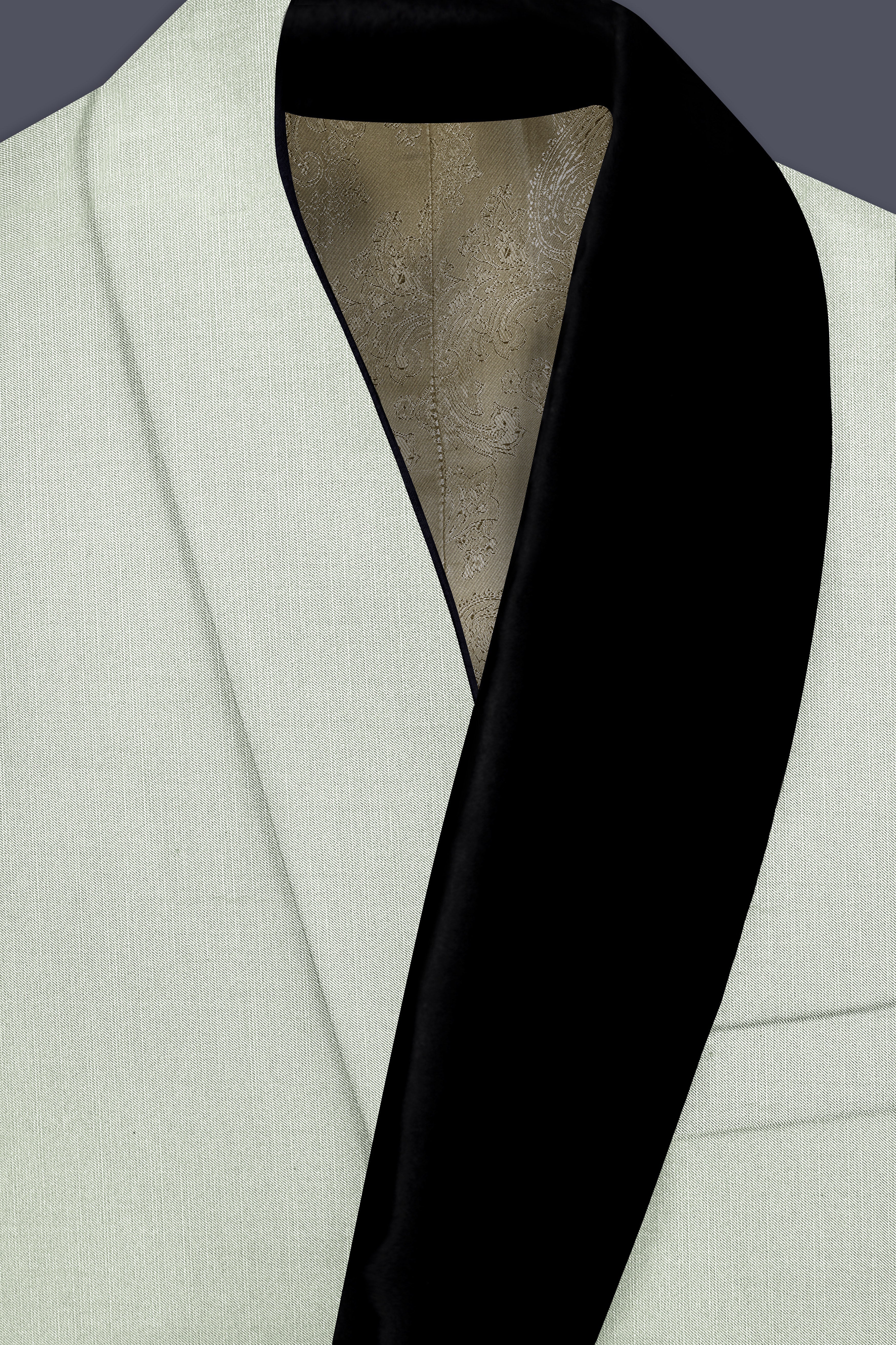 Lichen-Norway Green Wool Rich Tuxedo Slight Stretch Suit