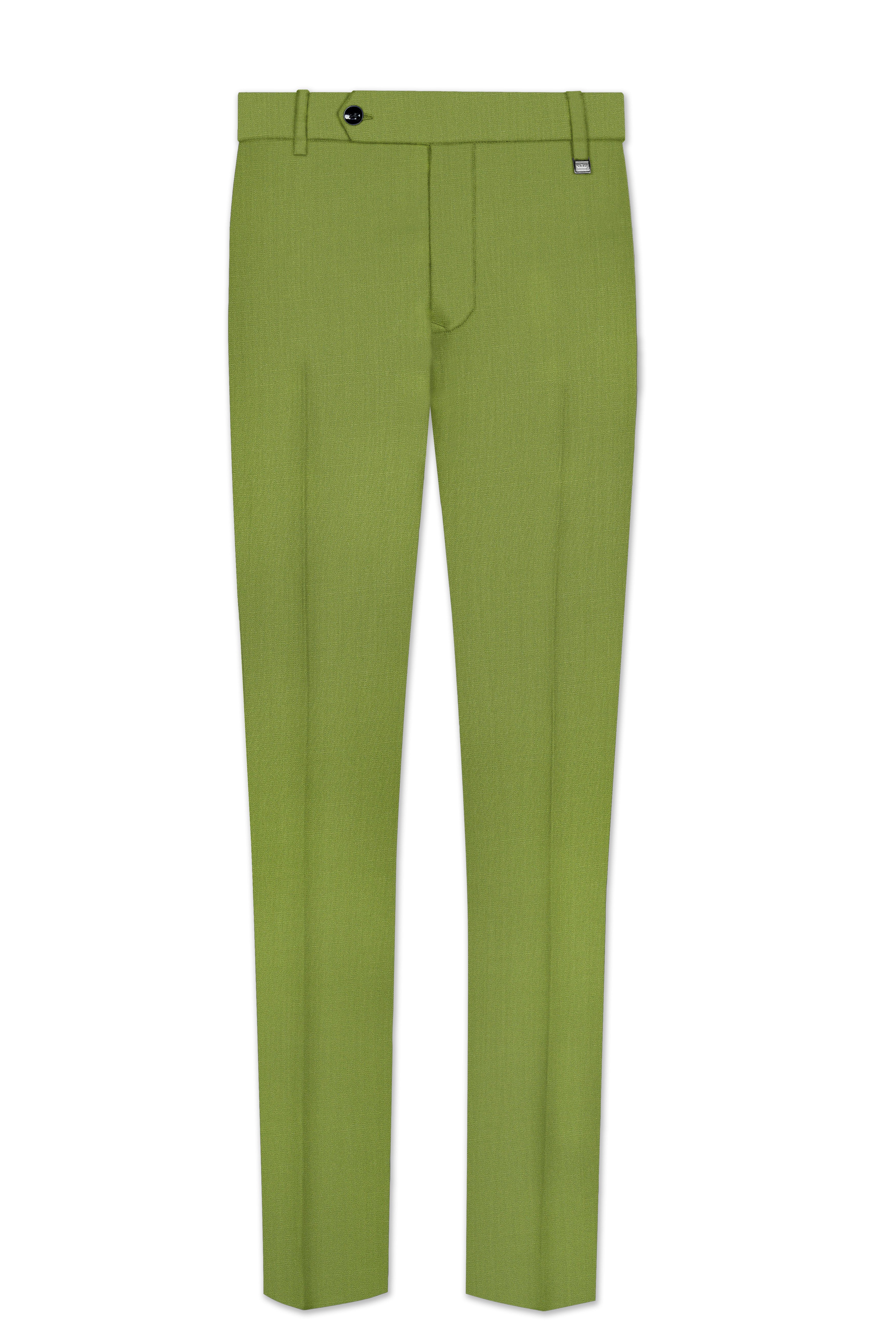 Pistachio-Wasabi Green Wool Rich Tuxedo Slight Stretch Suit
