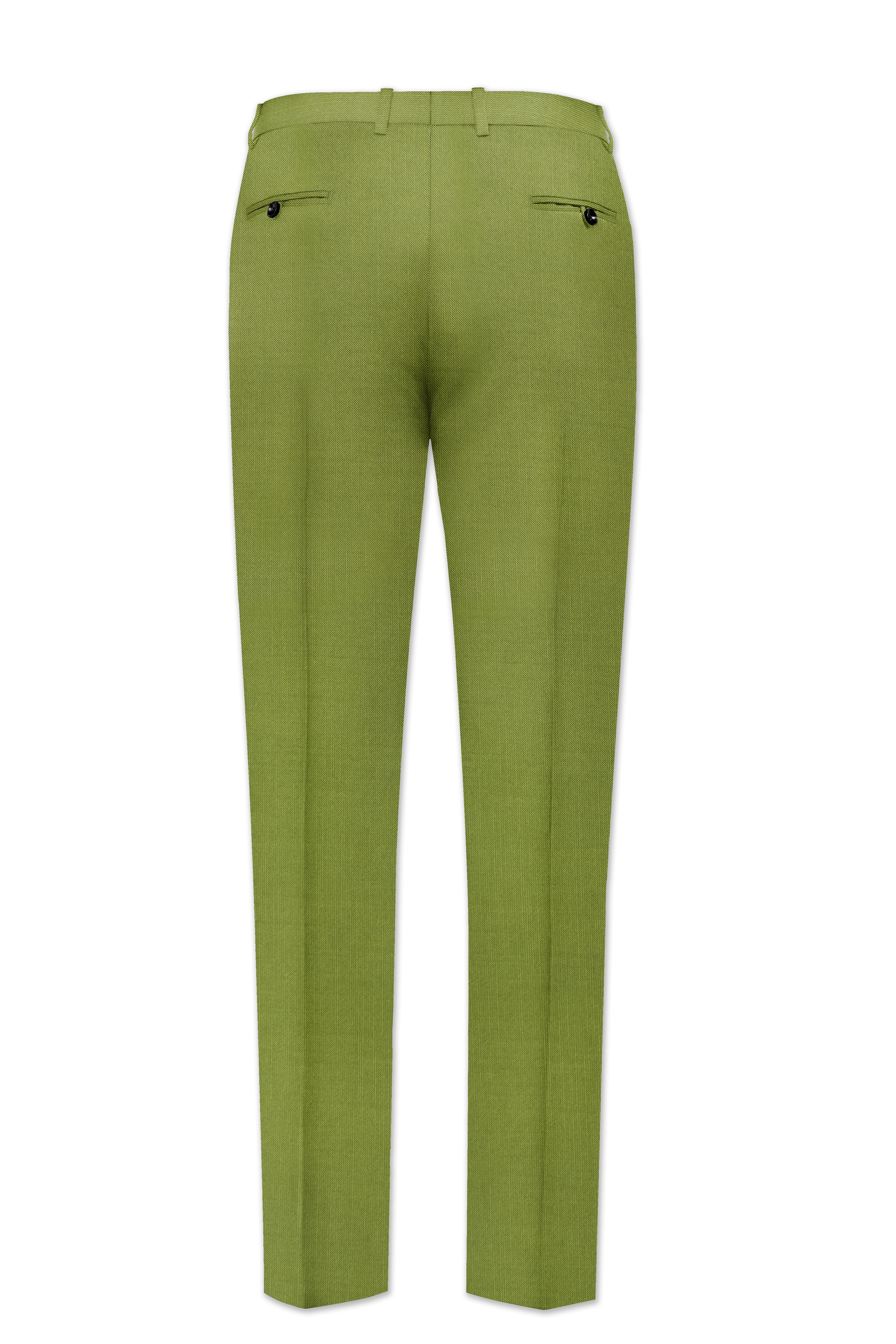 Pistachio-Wasabi Green Wool Rich Tuxedo Slight Stretch Suit
