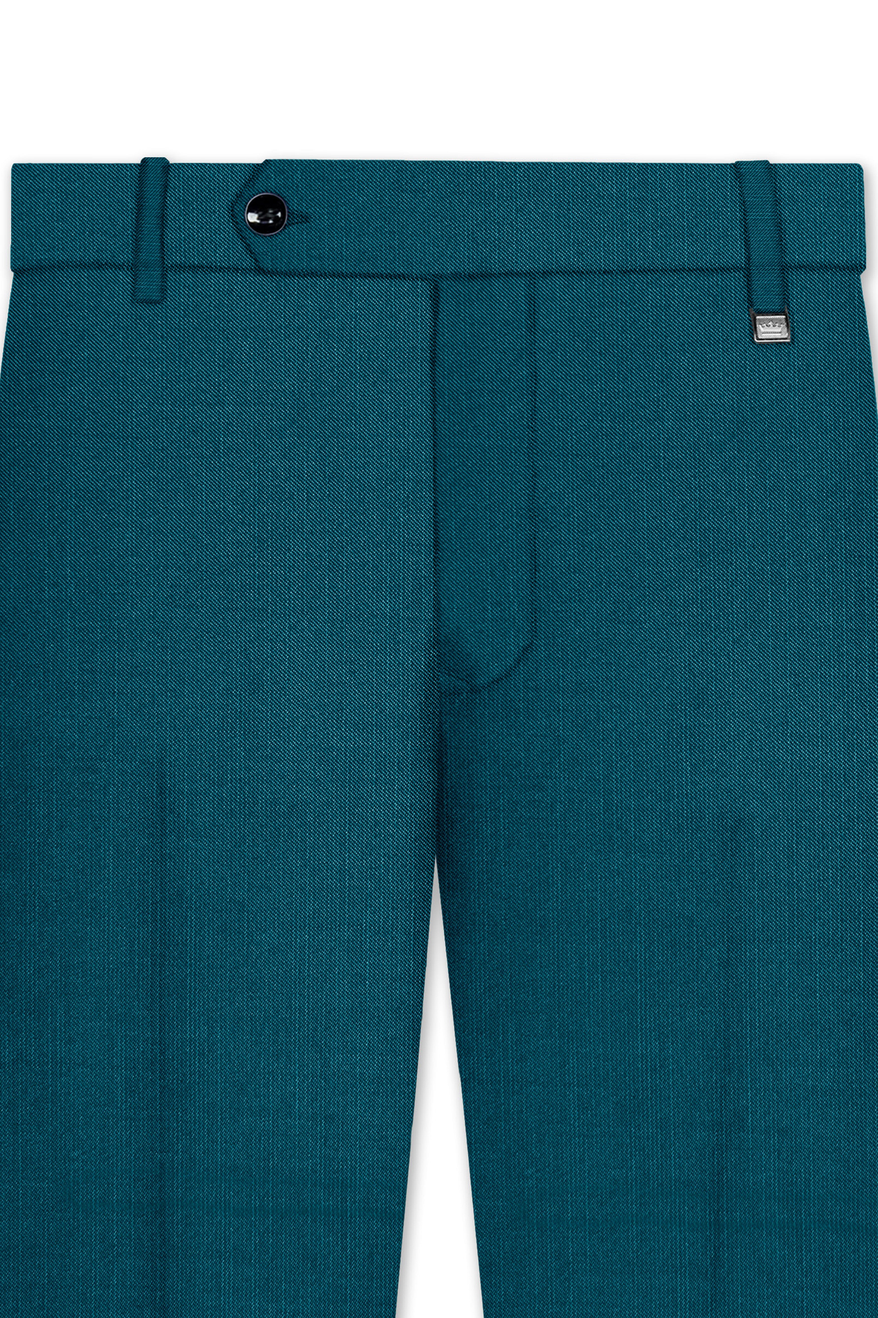Sapphire-Peacock Blue Wool Rich Tuxedo Slight Stretch Suit