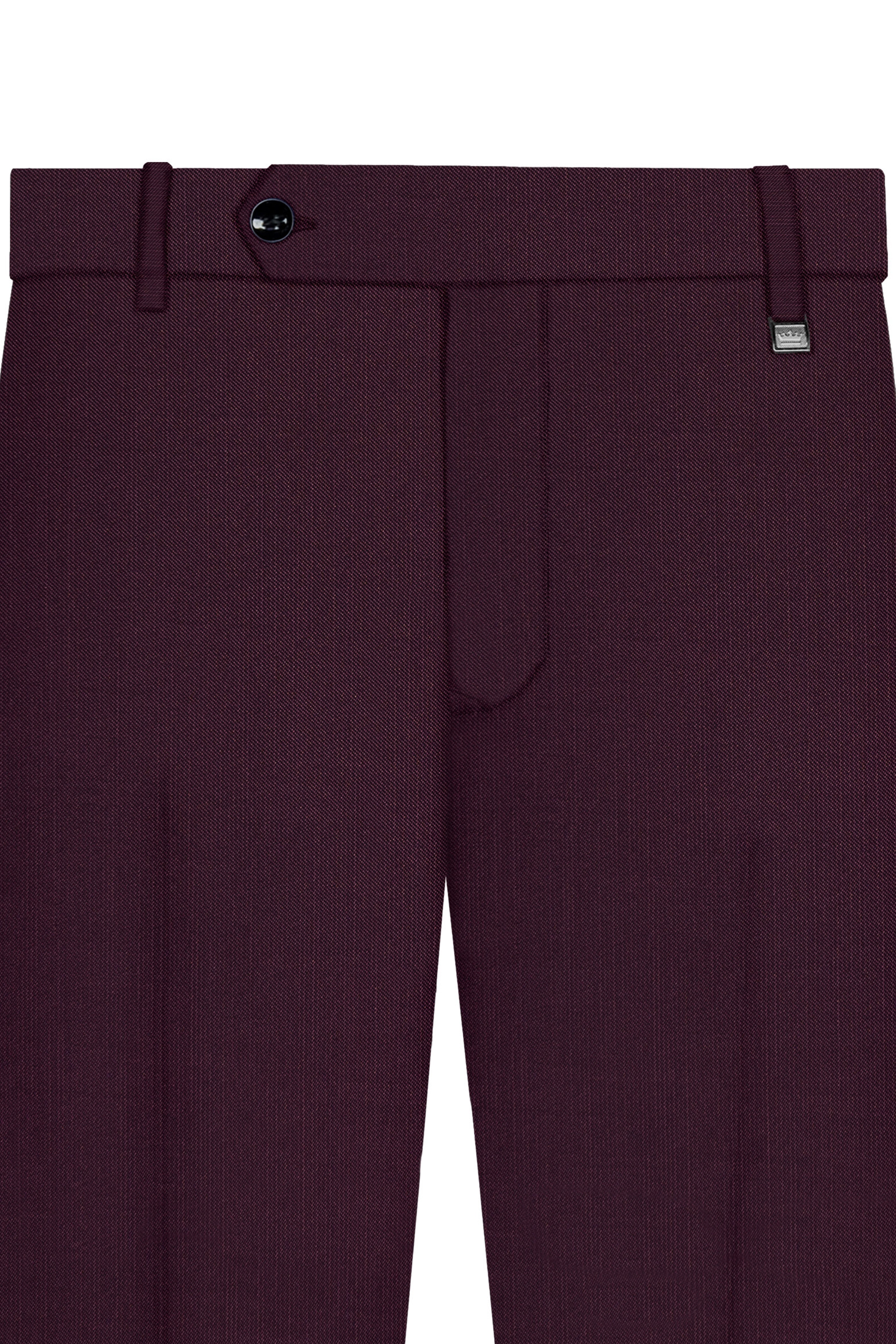 Merlot-Bistre Wine Maroon Wool Rich Tuxedo Slight Stretch Suit