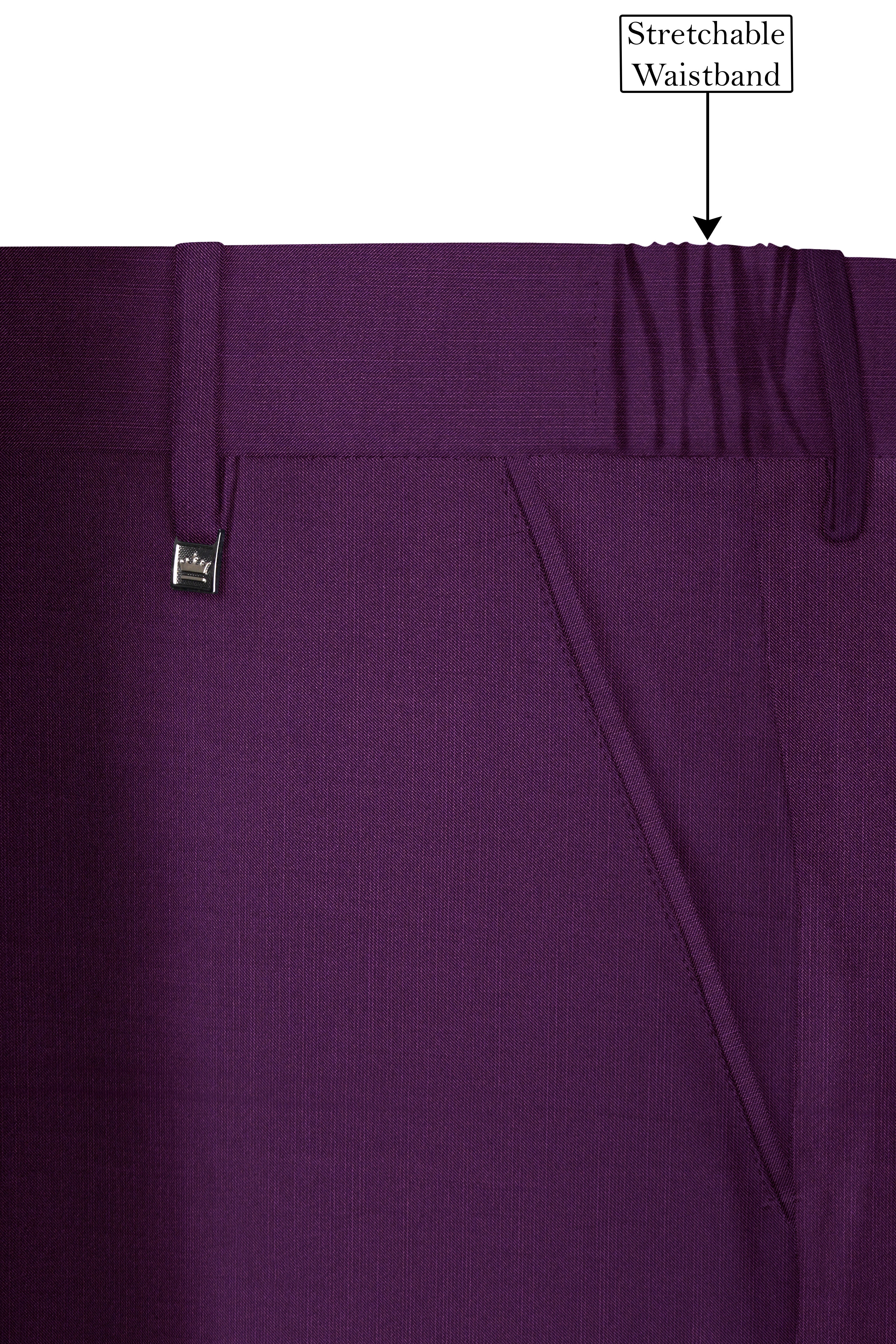 Orchid-Grape Purple Wool Rich Tuxedo Slight Stretch Suit