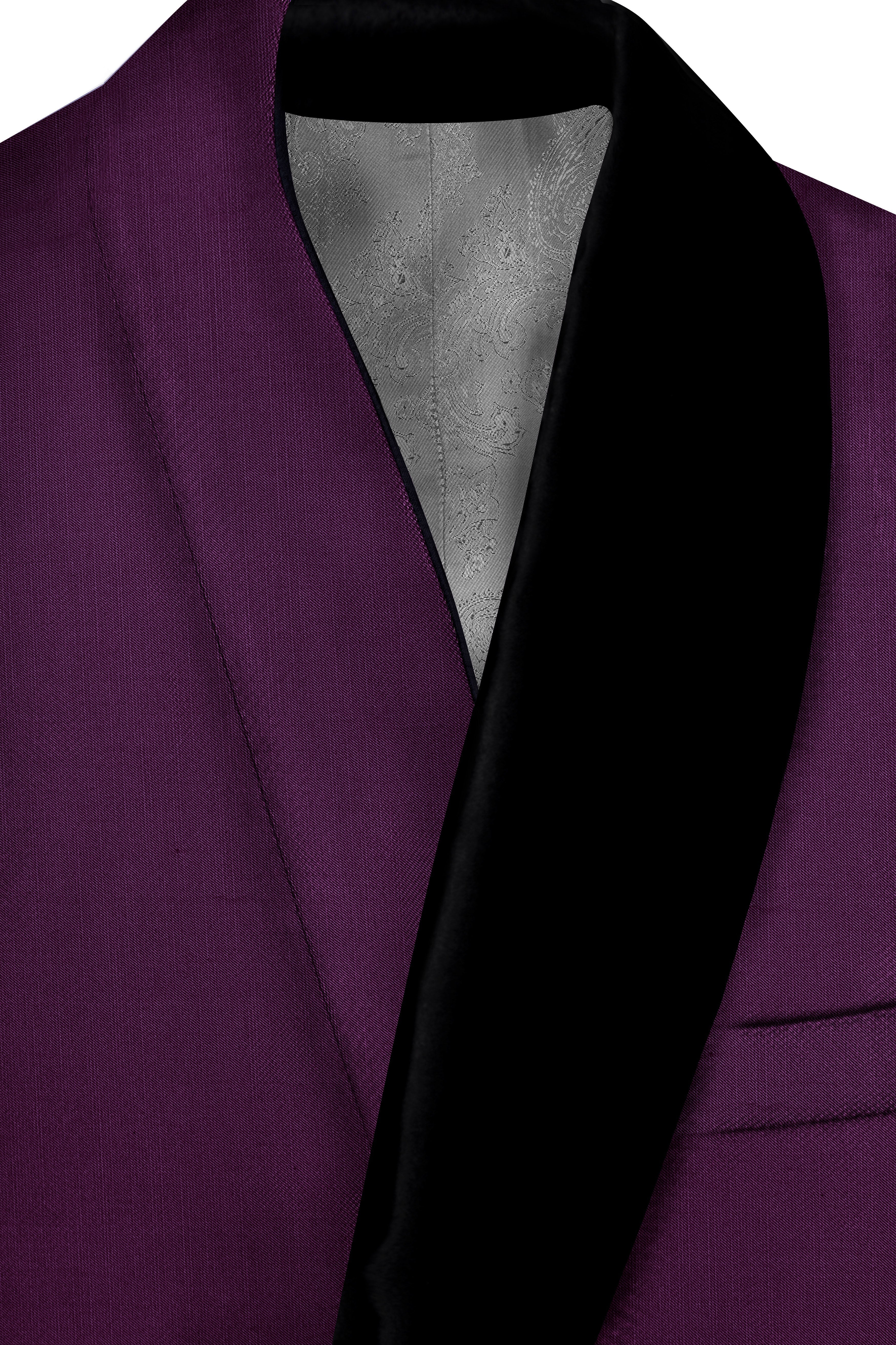 Orchid-Grape Purple Wool Rich Tuxedo Slight Stretch Suit