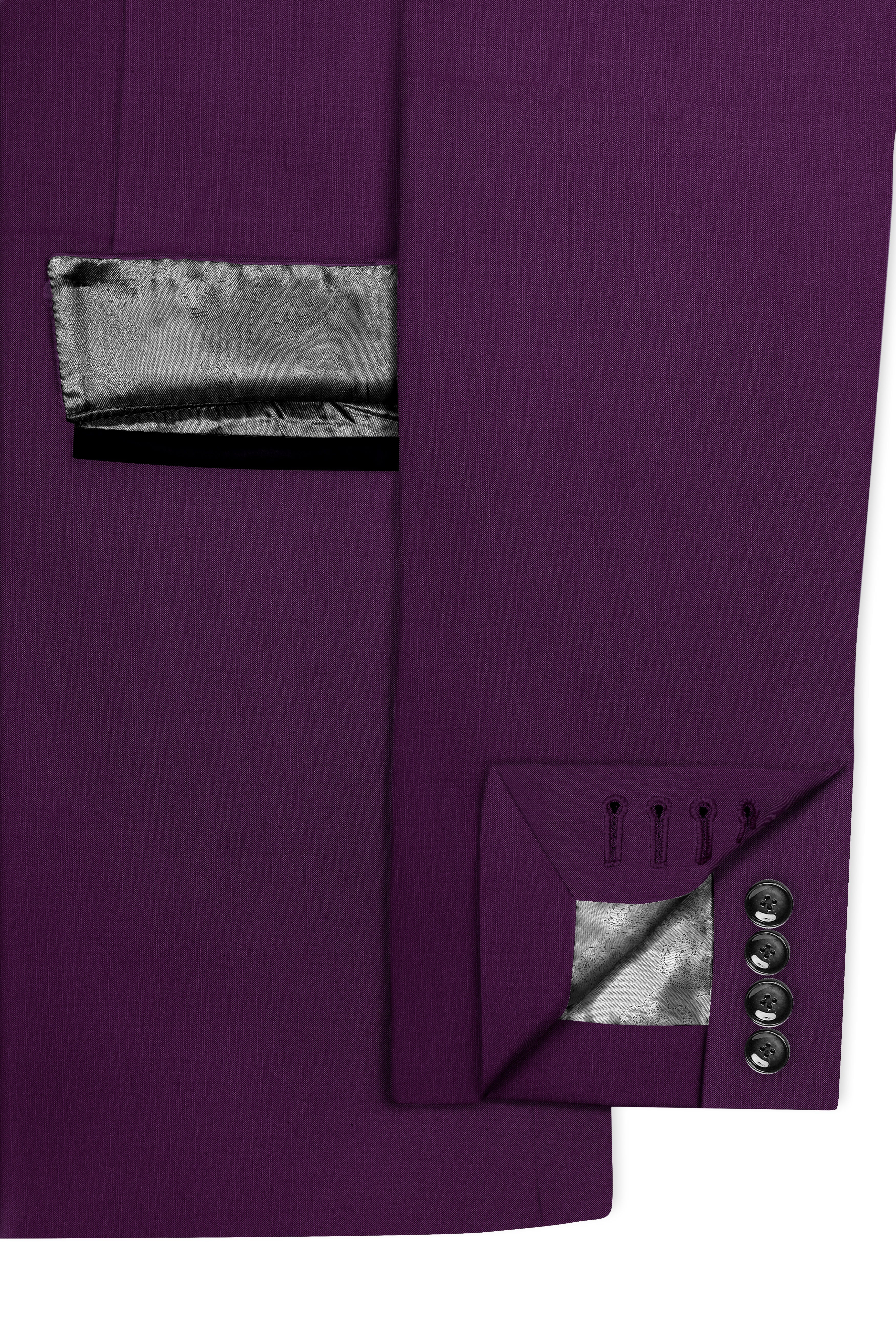 Orchid-Grape Purple Wool Rich Tuxedo Slight Stretch Suit