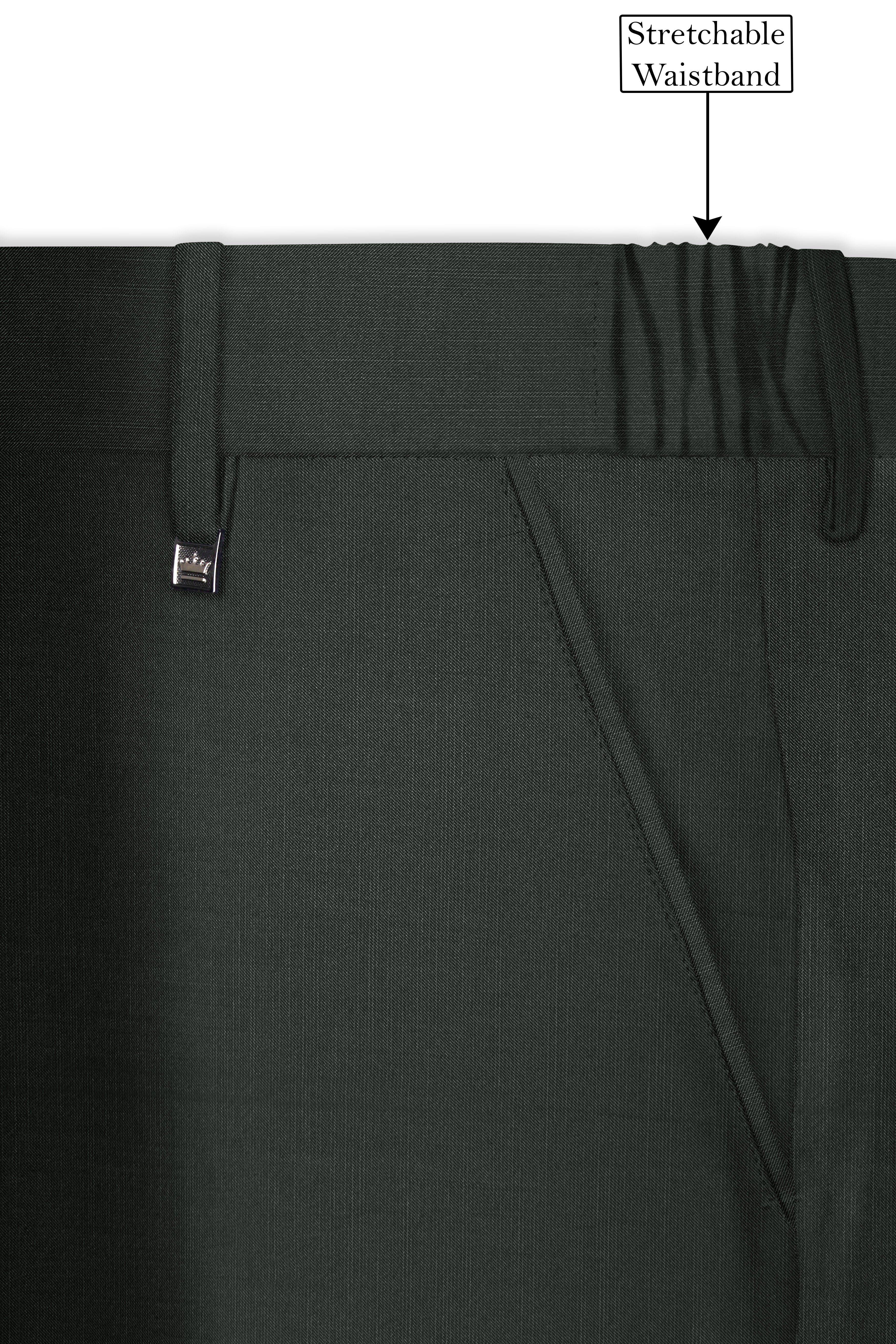 Shafton-Mine Shaft Green Wool Rich Tuxedo Stretchable Traveler Suit