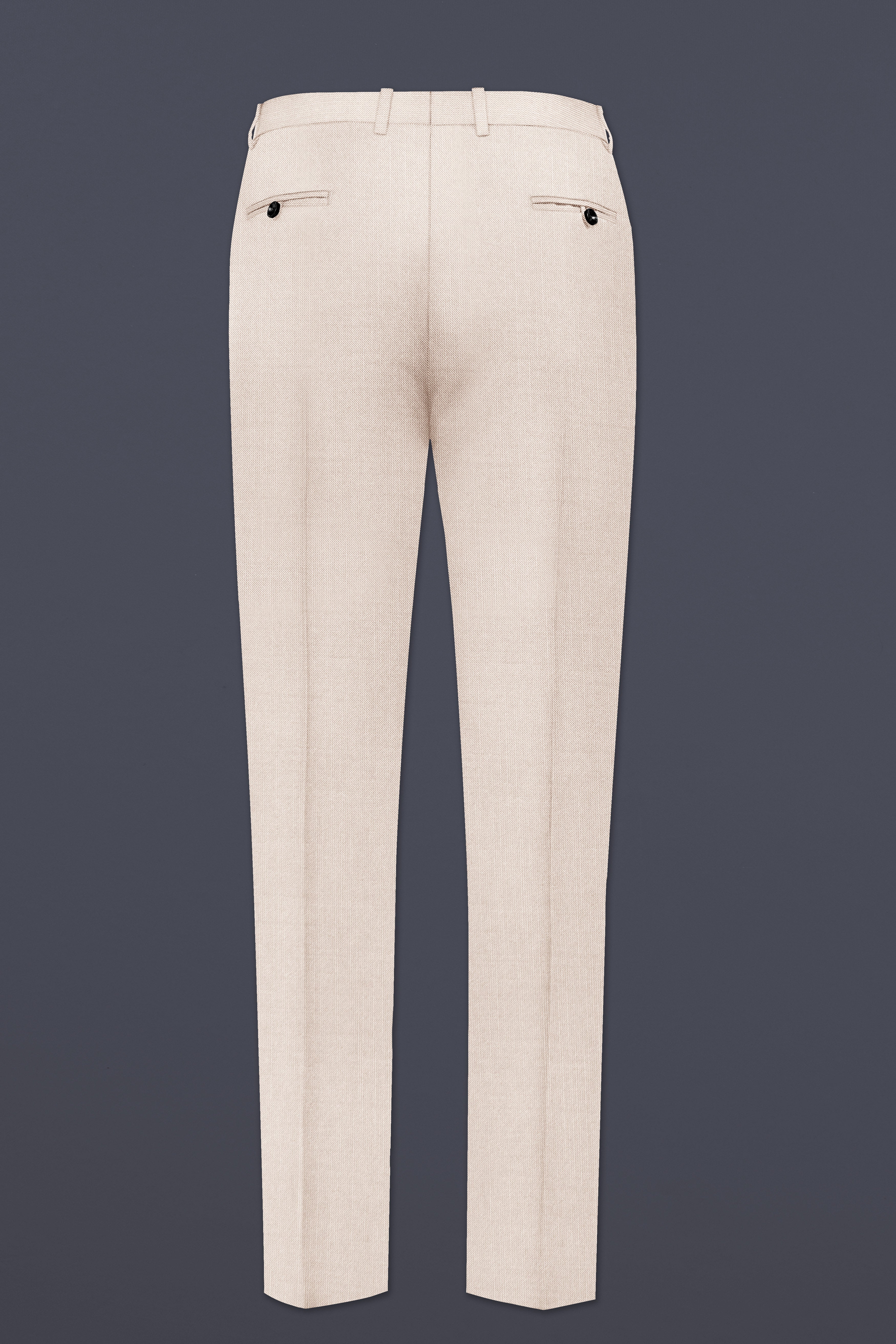 Biscotti-Parchment Cream Wool Rich Tuxedo Stretchable Traveler Suit
