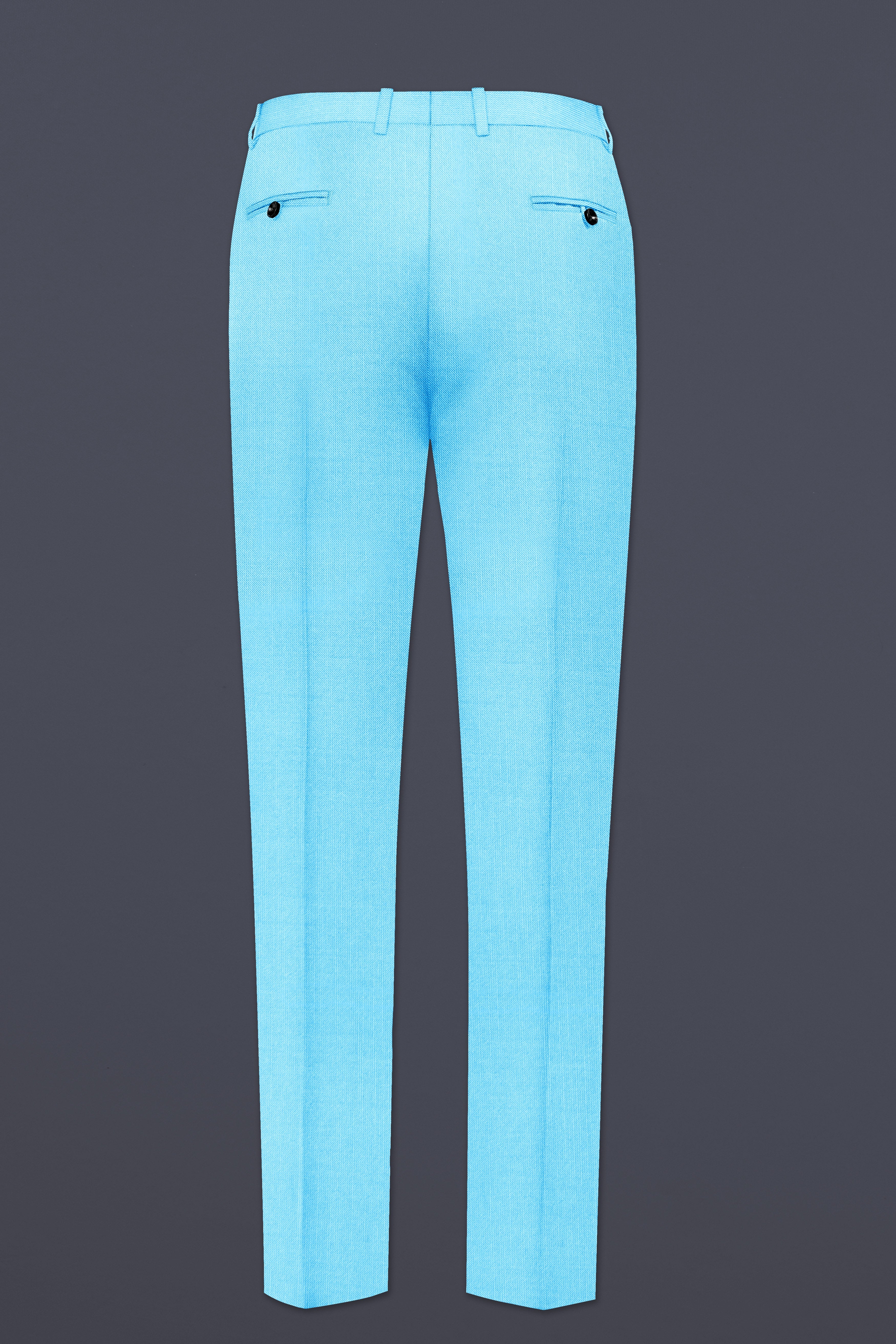 Iceland-Aquamarine Blue Wool Rich Tuxedo Stretchable Traveler Suit