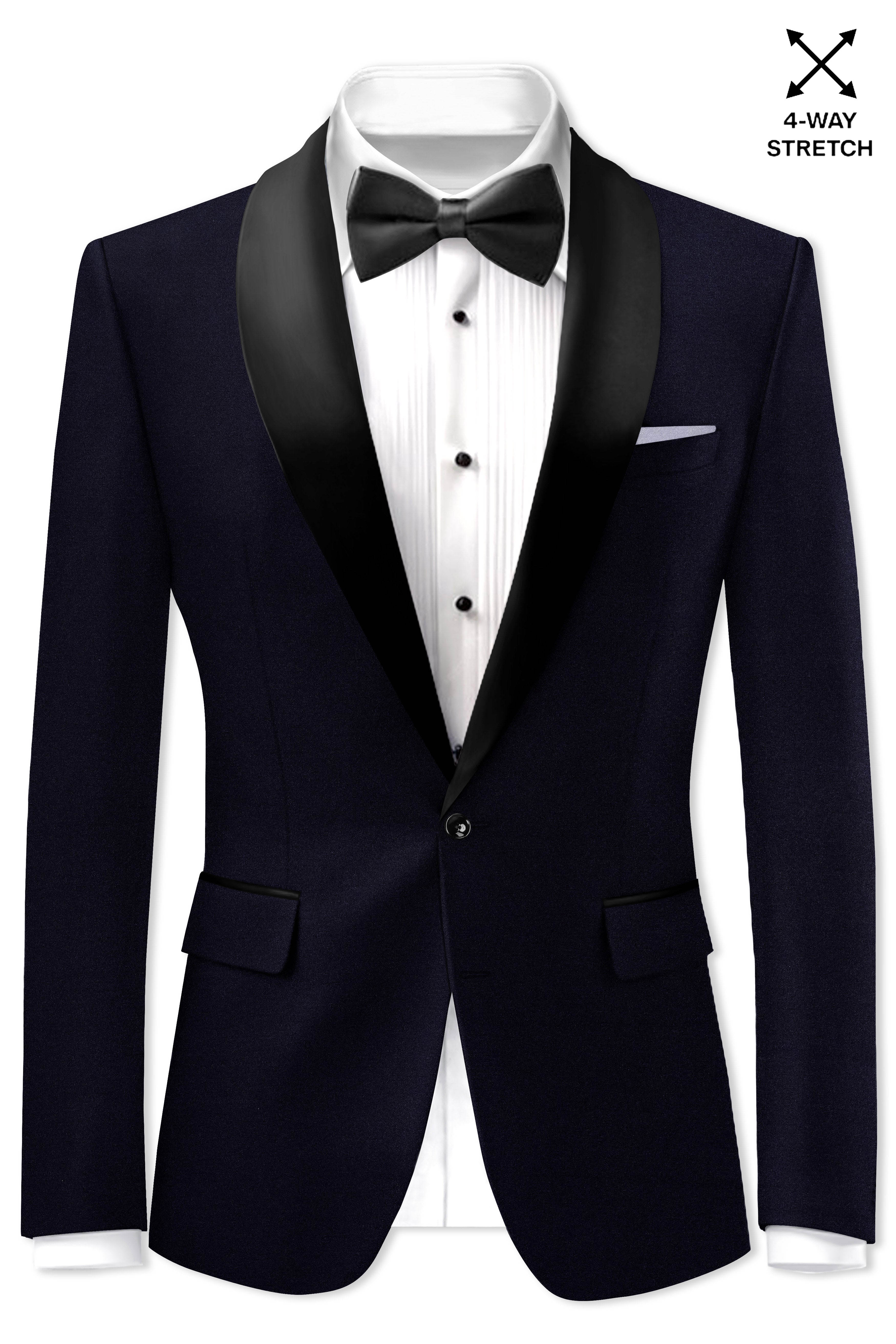 Vistaro-Korean Blue (The Best Blue We Have) 4-Way Stretch Wrinkle-Free Wool Rich Tuxedo Slight Stretch Suit