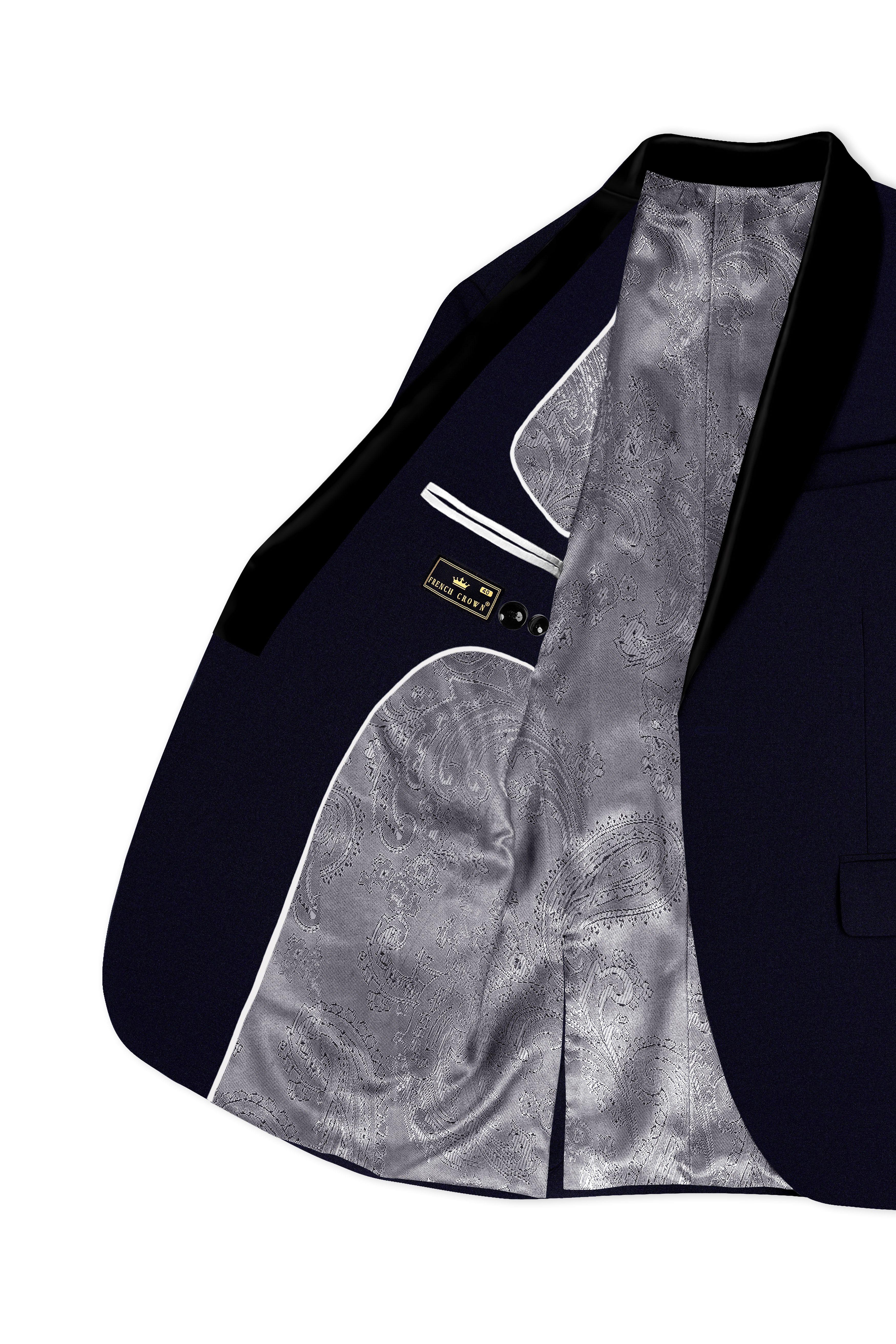 Vistaro-Korean Blue (The Best Blue We Have) 4-Way Stretch Wrinkle-Free Wool Rich Tuxedo Slight Stretch Suit