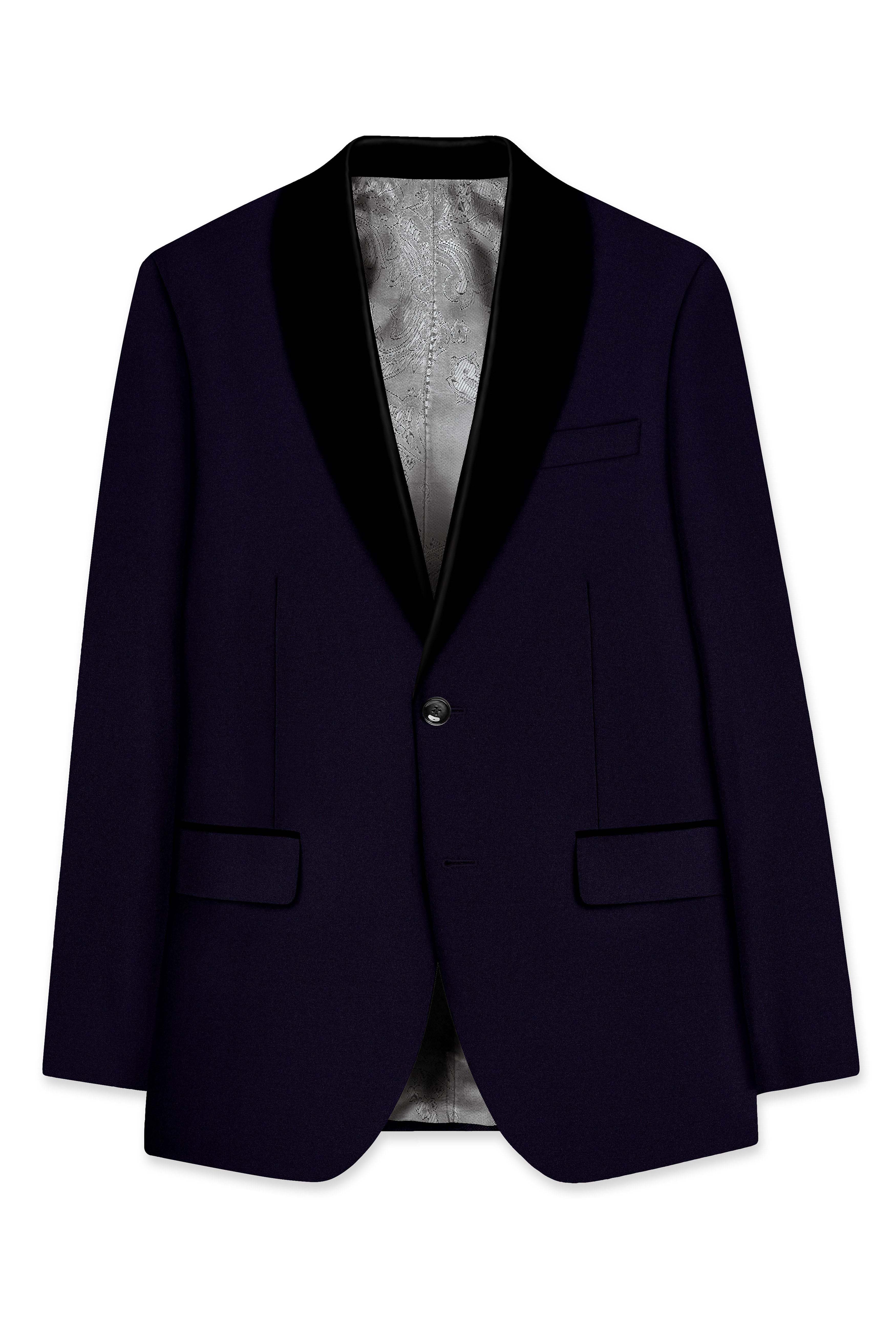 Vistaro-Korean Blue (The Best Blue We Have) 4-Way Stretch Wrinkle-Free Wool Rich Tuxedo Slight Stretch Suit