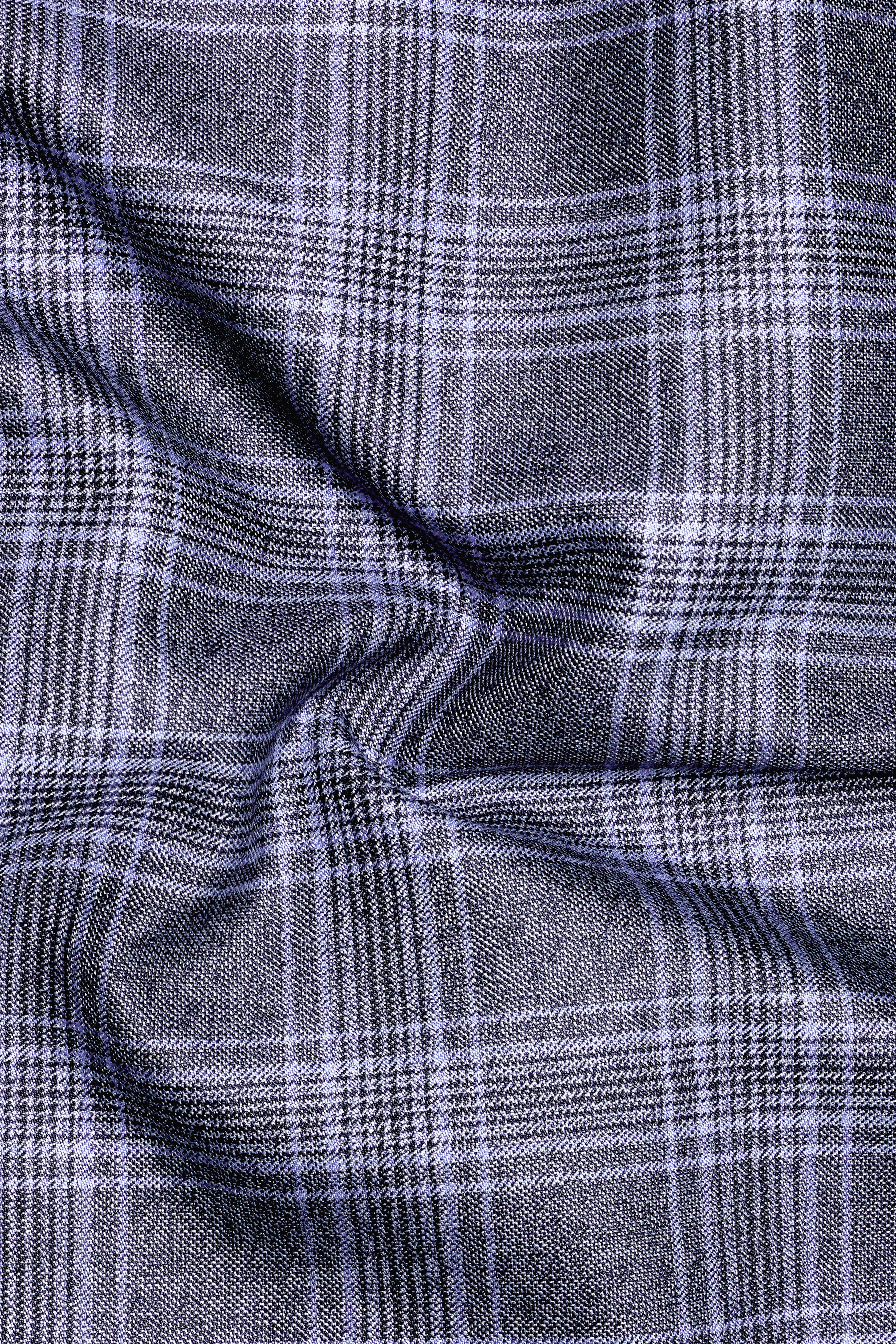 Casphin-Dolphin And Casper Blue Plaid Wool Rich Peck Lepal Single Breasted Suit