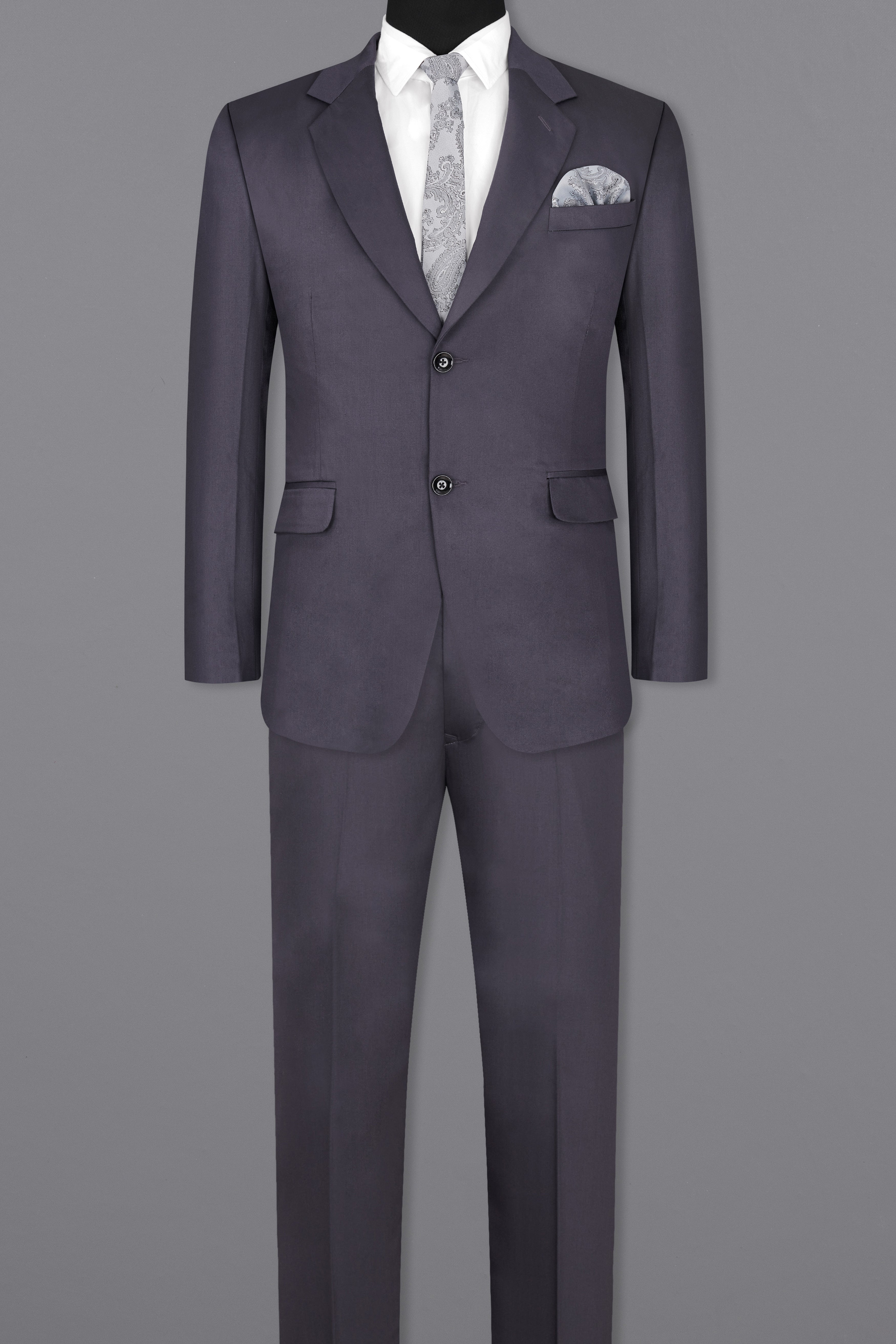 Porpoise Grey Subtle Sheen Wool Suit