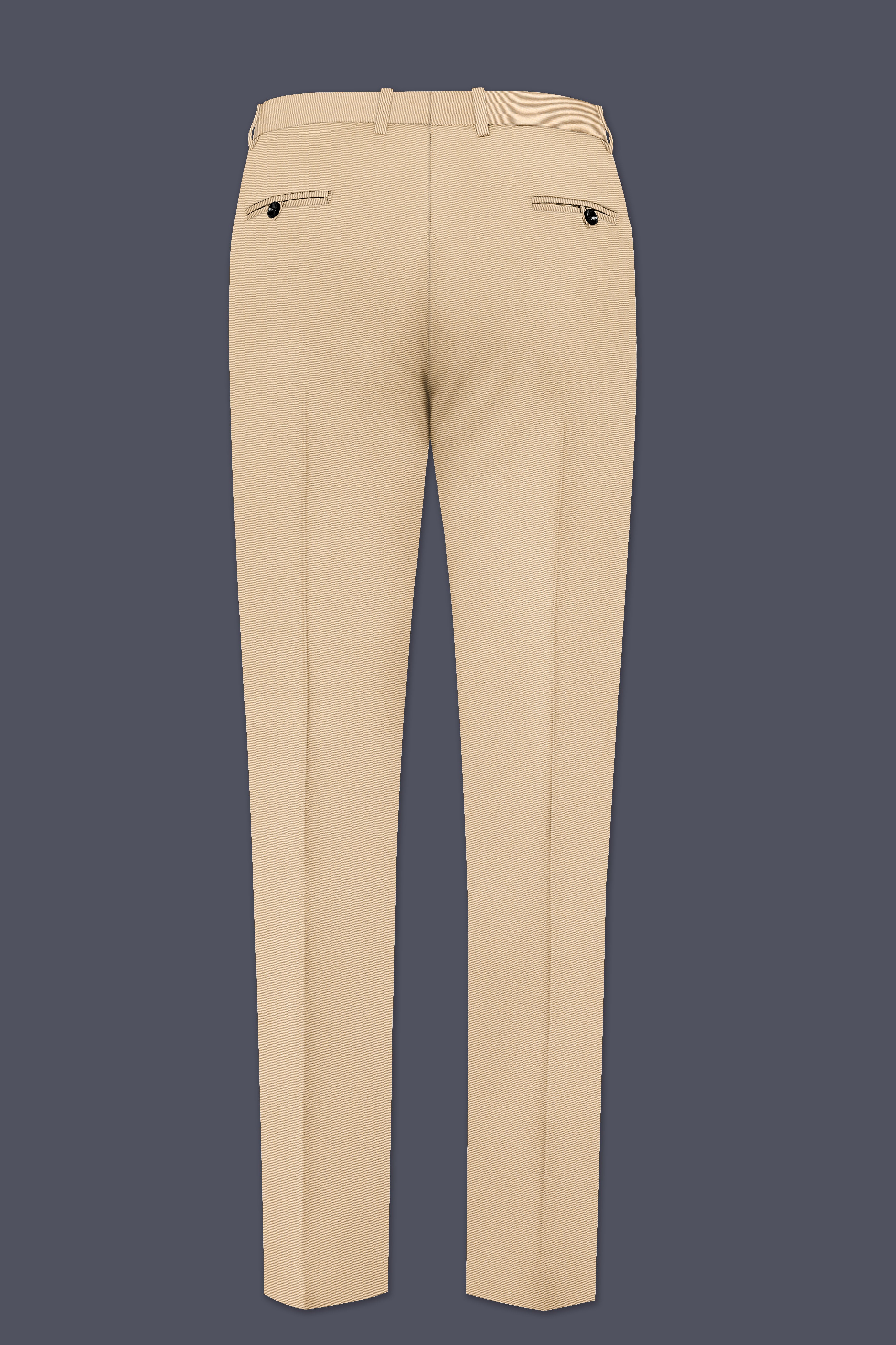 Beauroan-Sandrift Brown Premium Cotton Single Breasted Suit