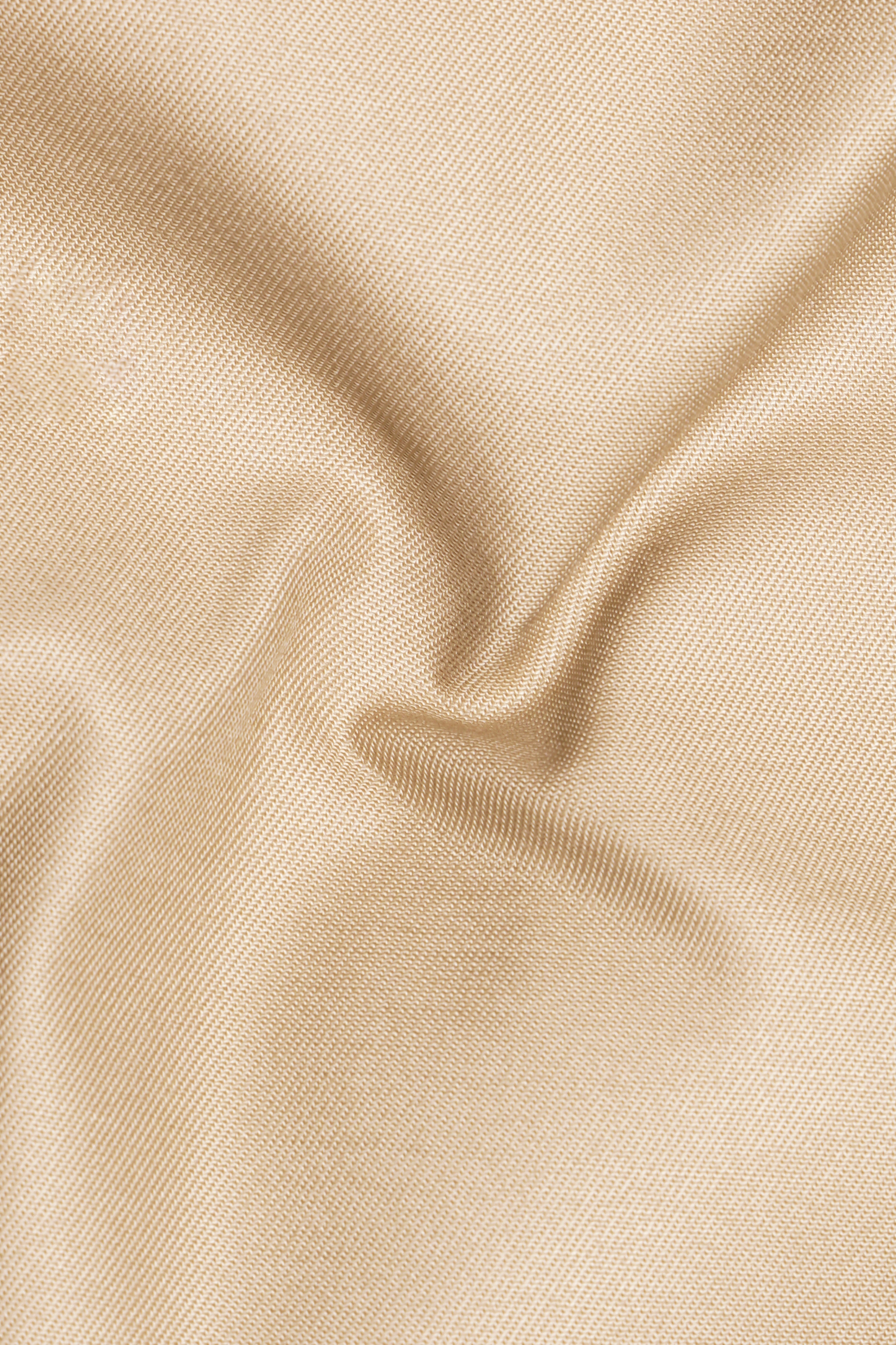 Beauroan-Sandrift Brown Premium Cotton Single Breasted Suit