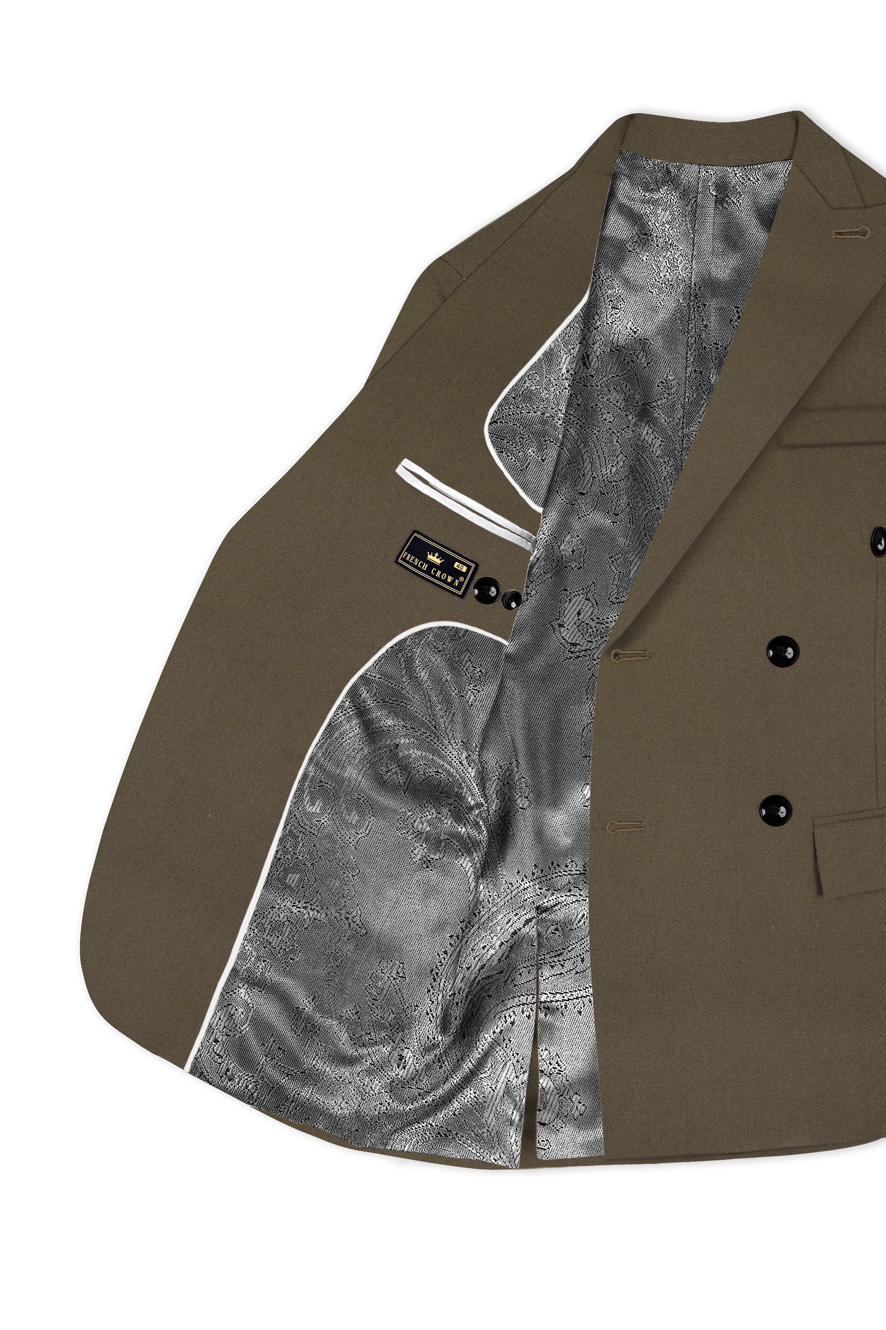 Mistran-Woodland Green Premium Cotton Double Breasted Suit