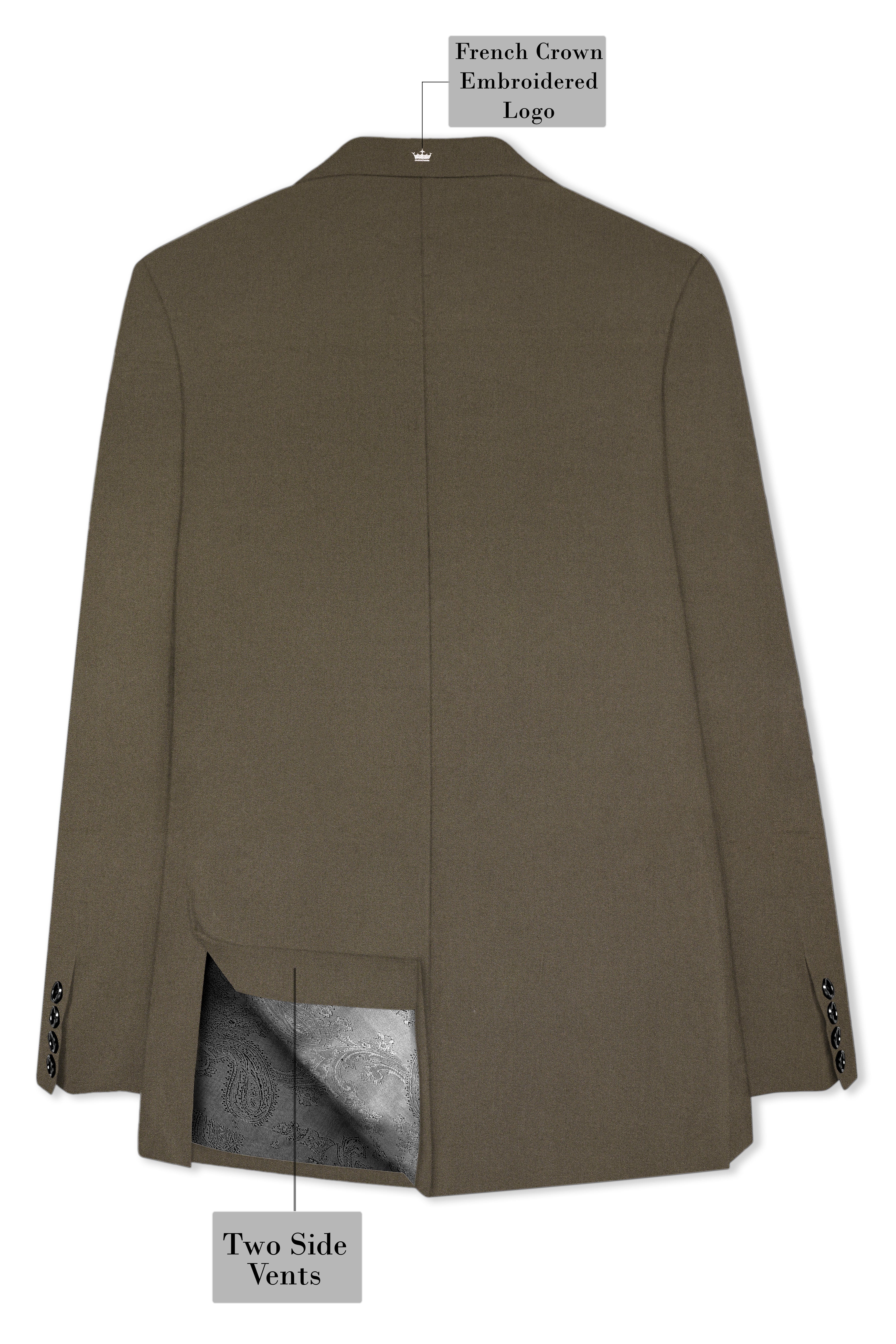 Mistran-Woodland Green Premium Cotton Double Breasted Suit