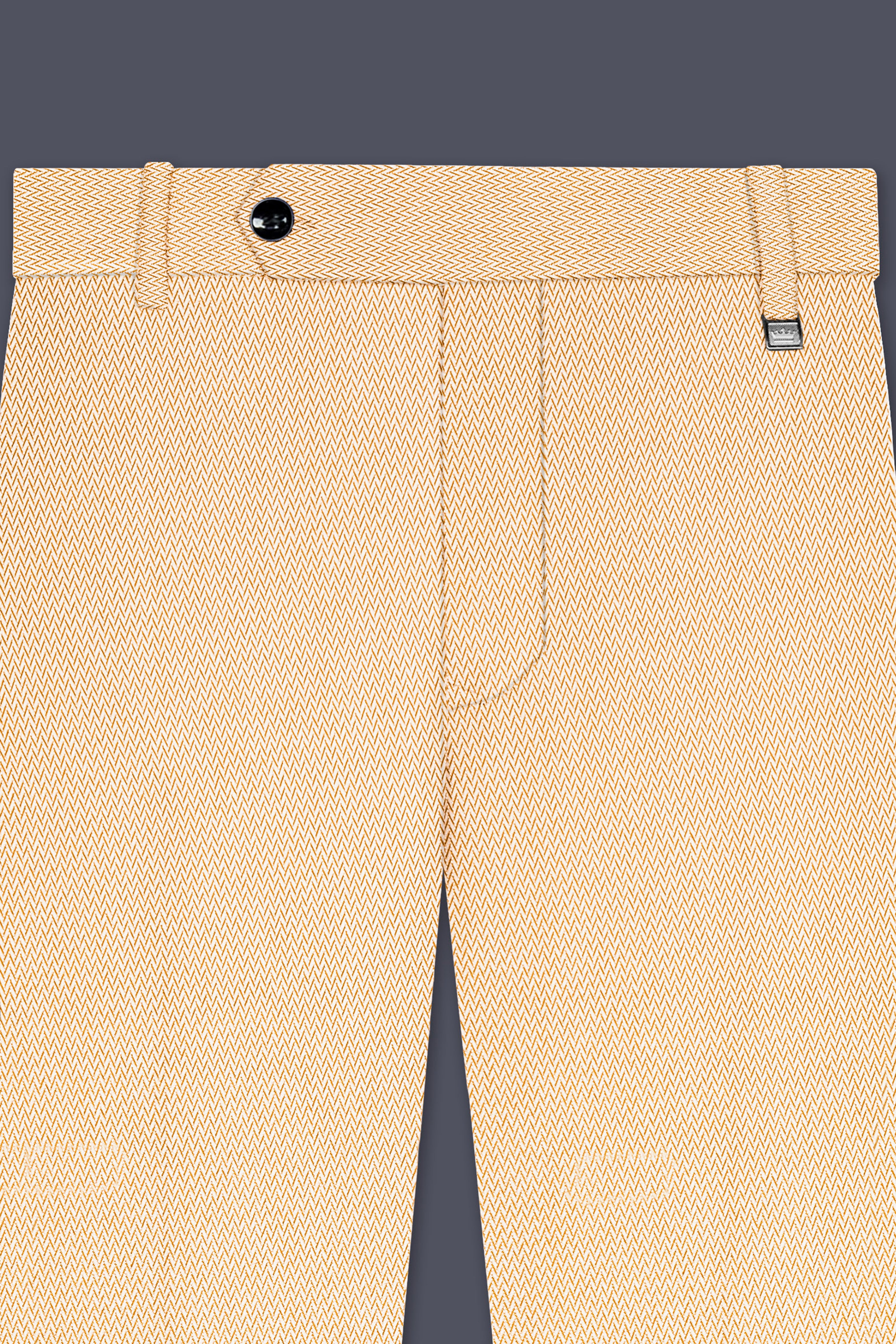 Zeyra-Maize Chevron Cream Textured Single Breasted Suit