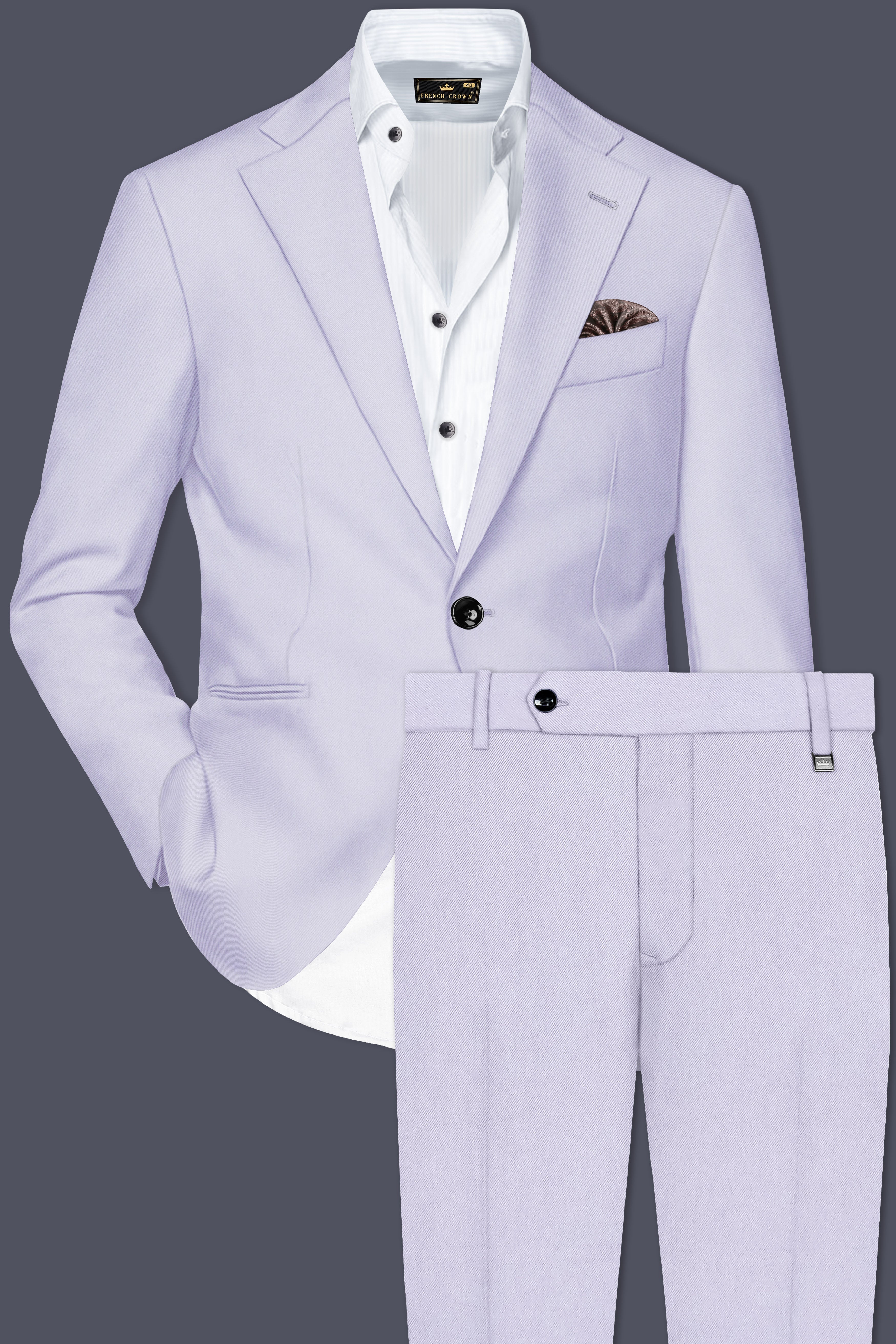 Primoux-Prelude Blue Premium Cotton Single Breasted Suit