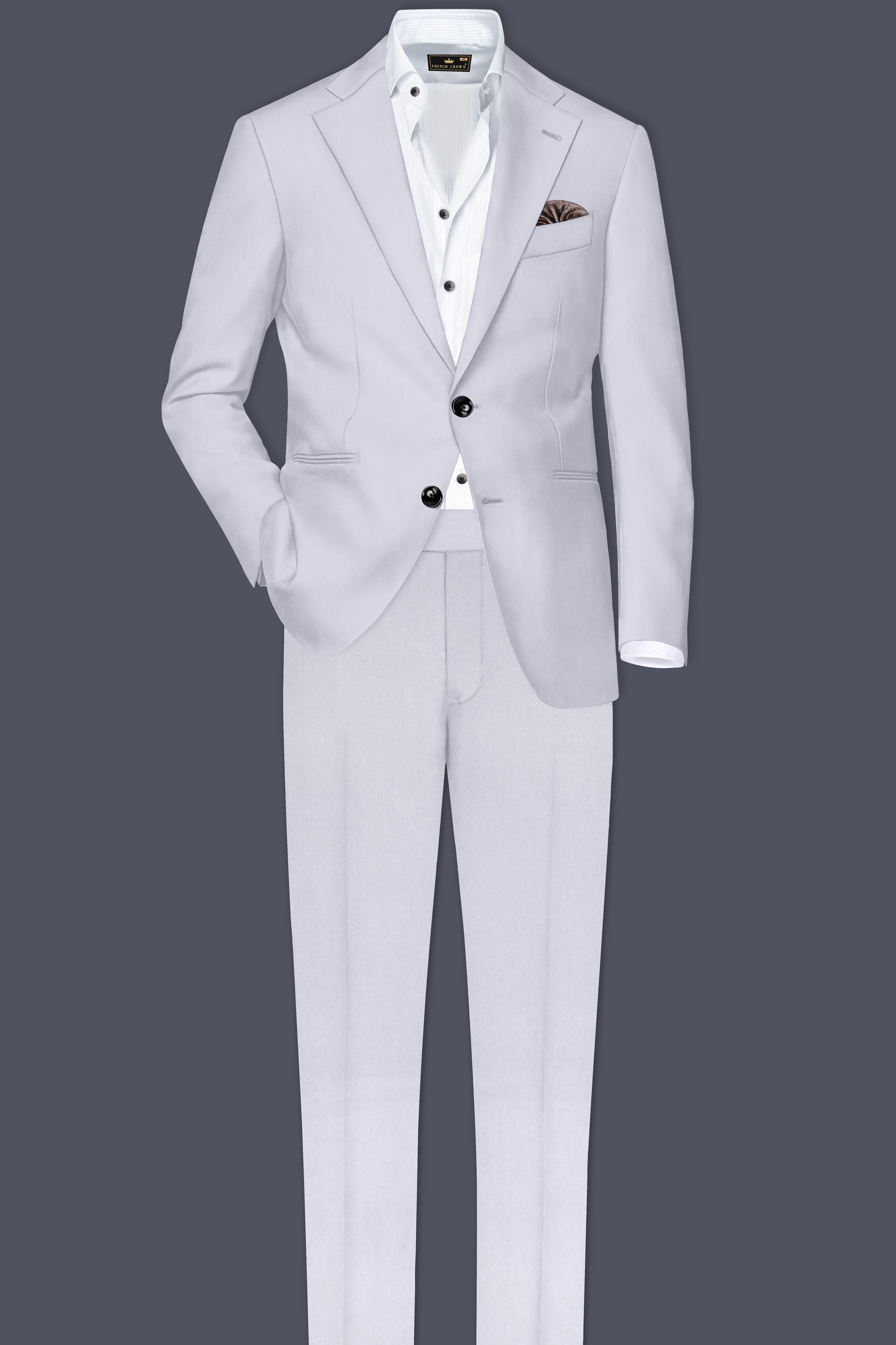 Primoux-Prelude Gray Premium Cotton Single Breasted Suit