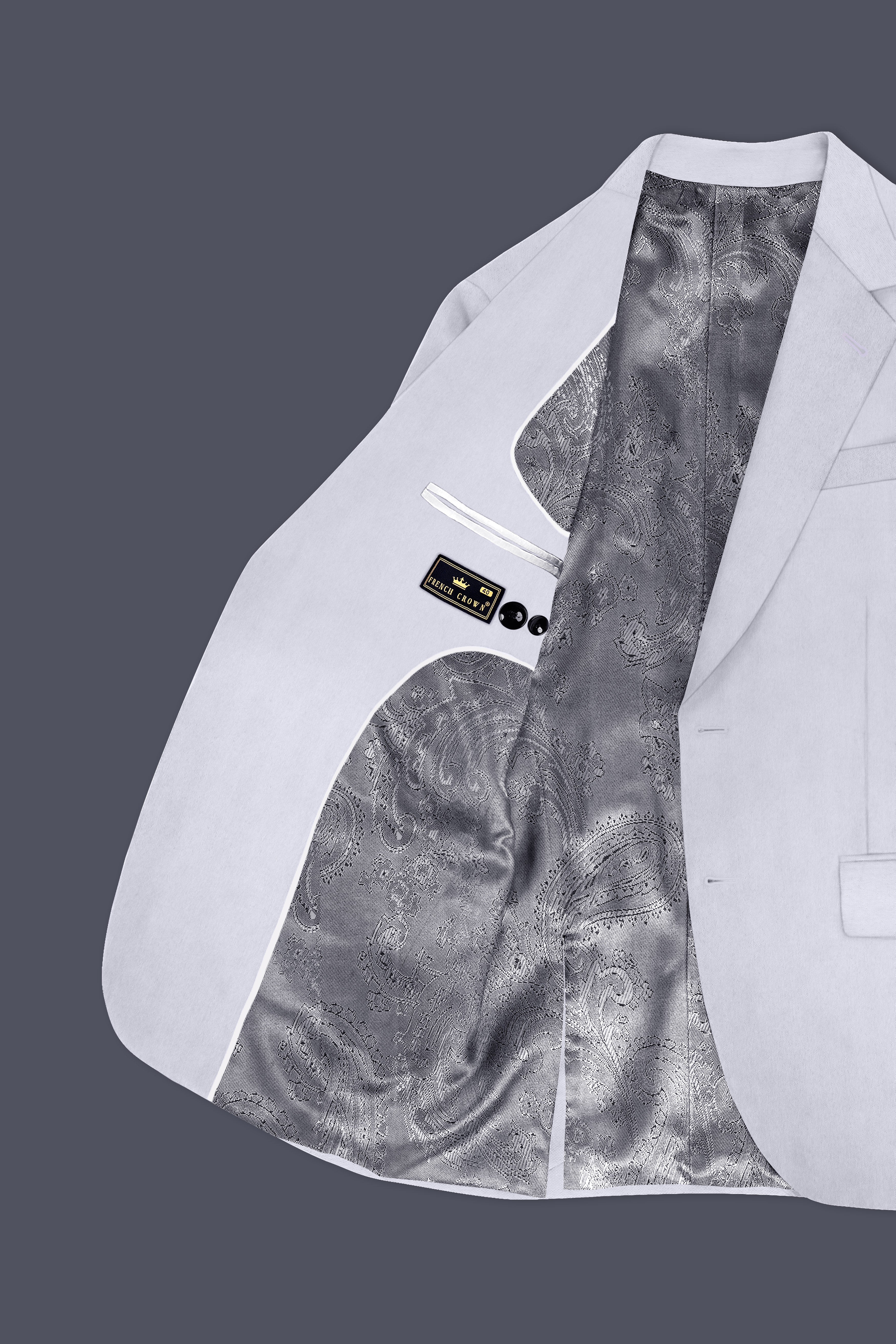 Primoux-Prelude Gray Premium Cotton Single Breasted Suit