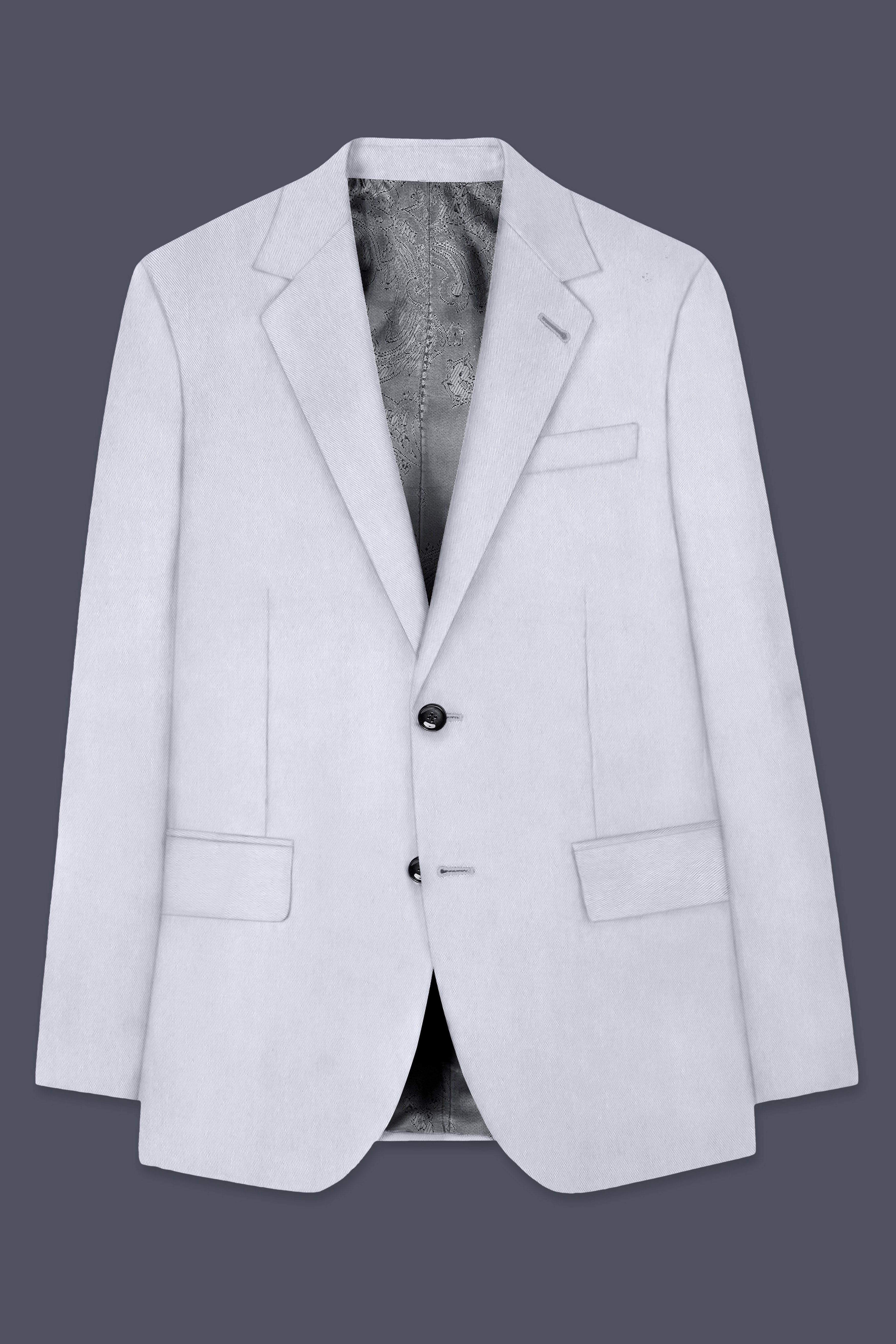 Primoux-Prelude Gray Premium Cotton Single Breasted Suit