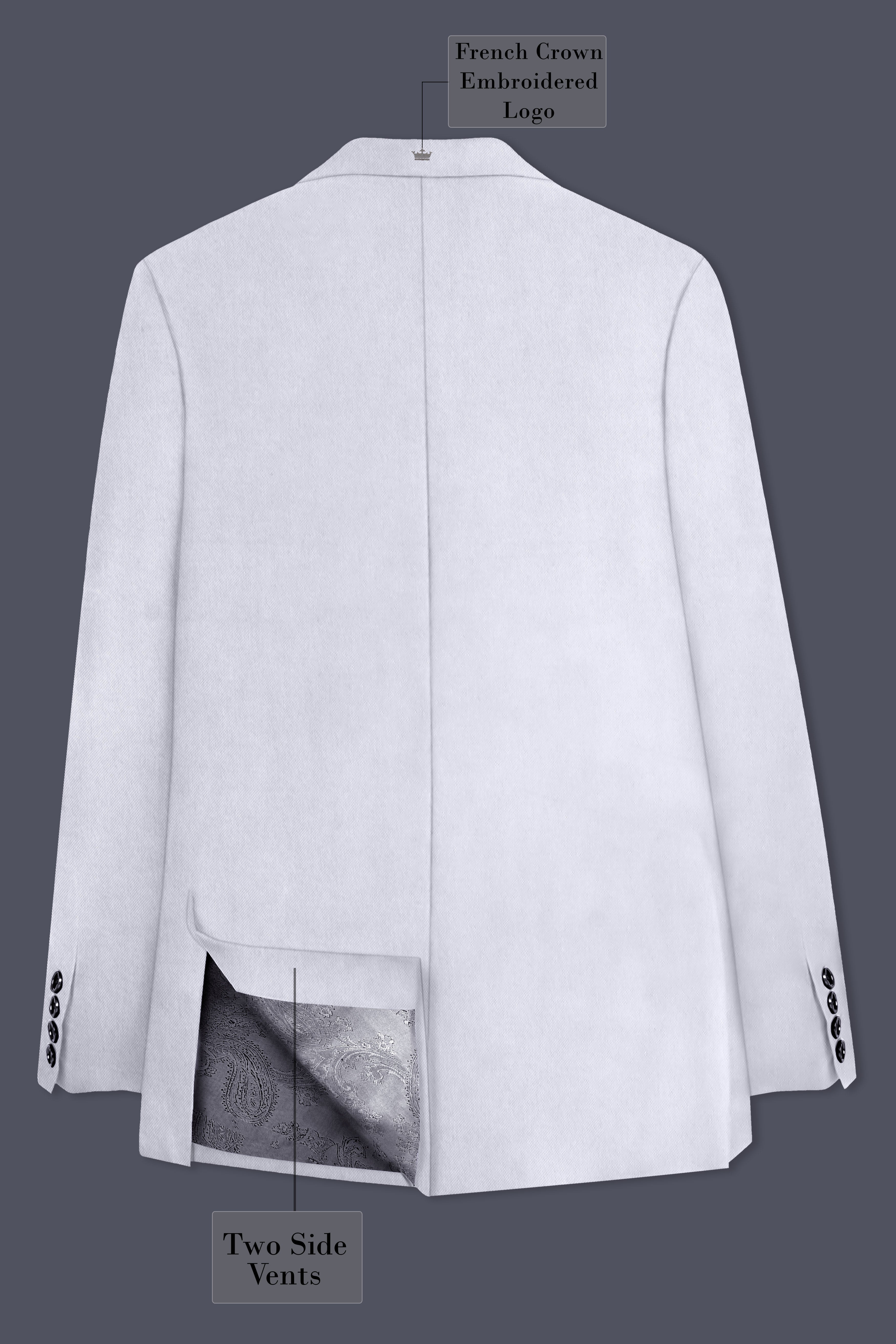 Primoux-Prelude Gray Premium Cotton Single Breasted Suit