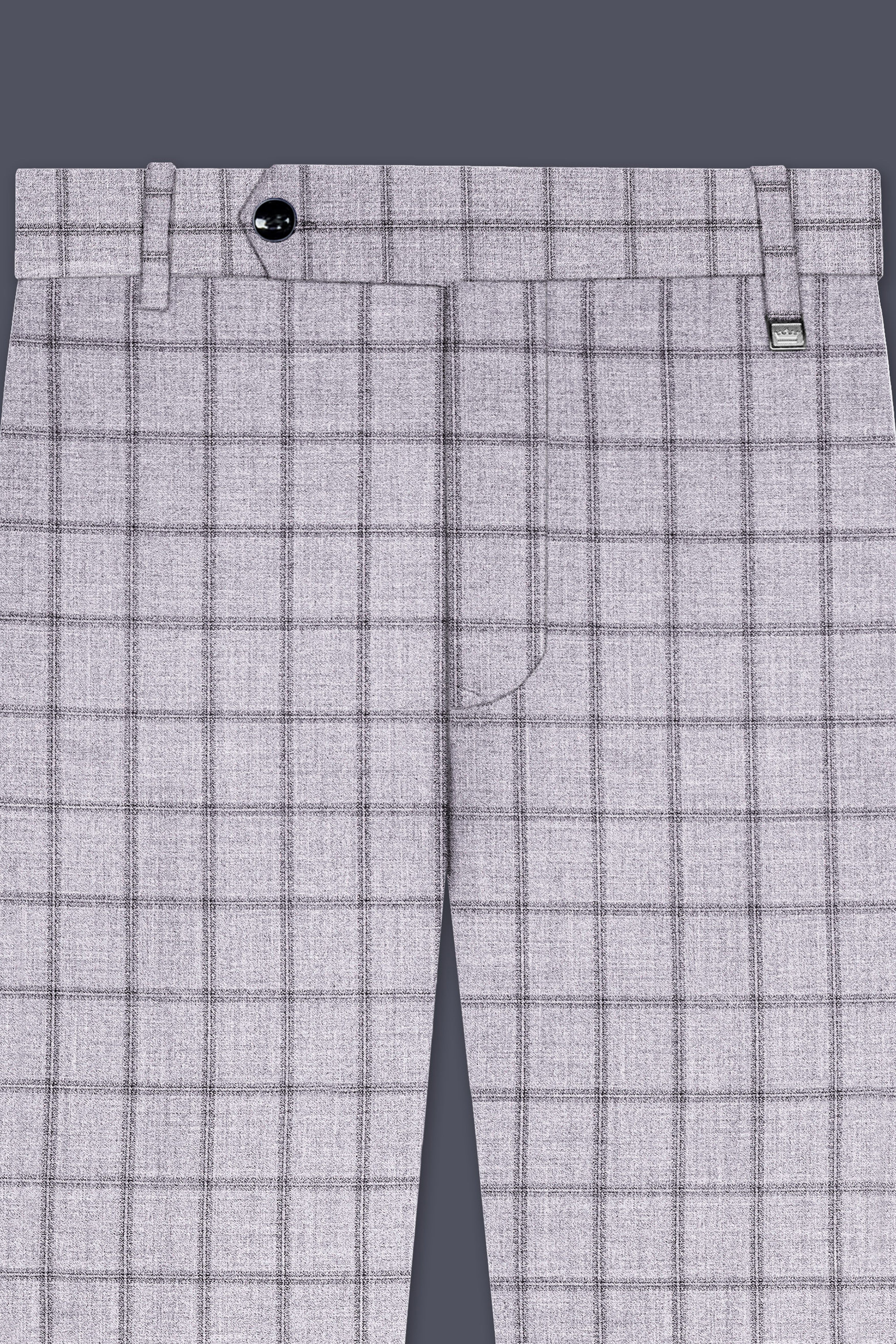 Trevane-Concord Gray Plaid Wool Rich Single Breasted Suit