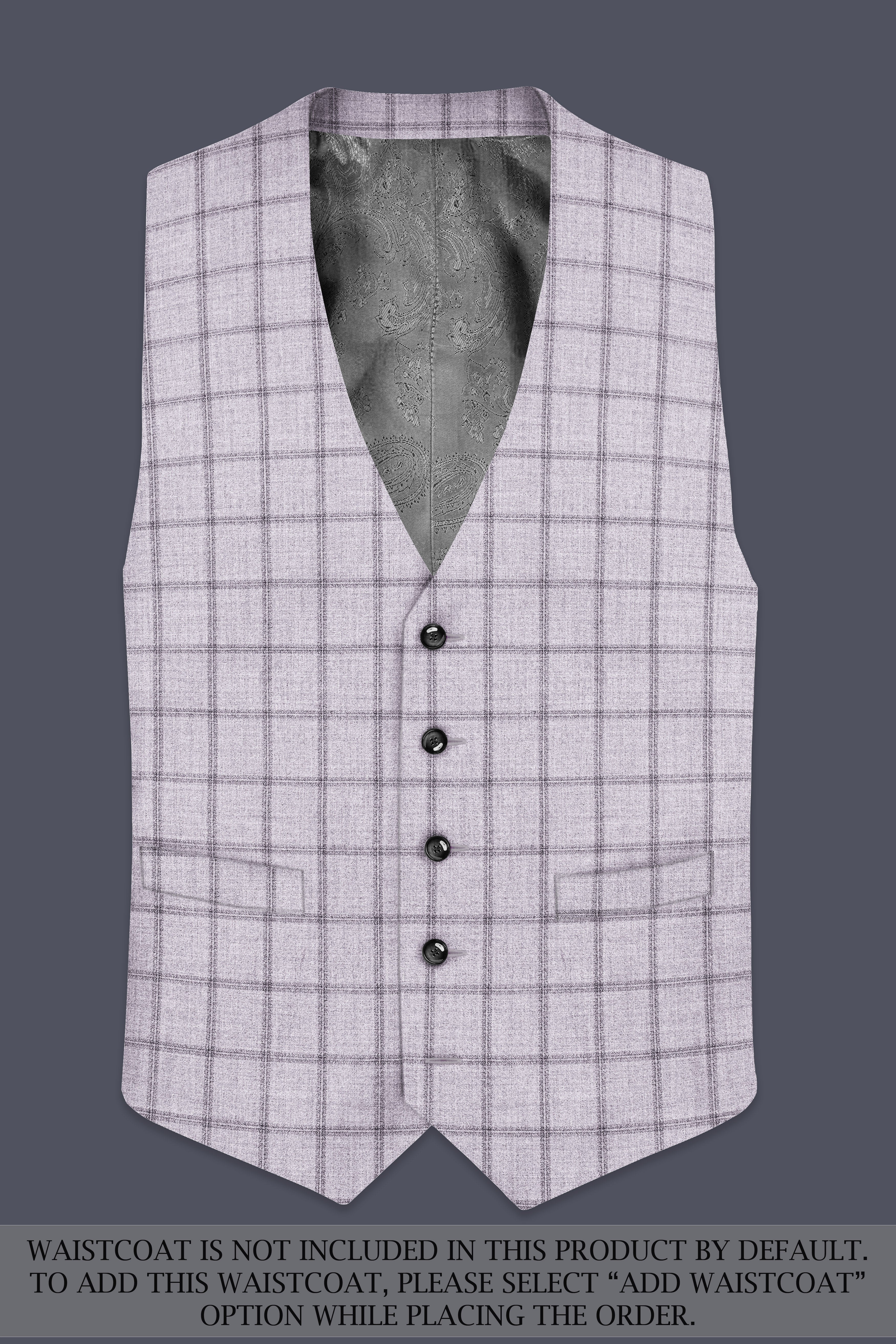 Trevane-Concord Gray Plaid Wool Rich Single Breasted Suit
