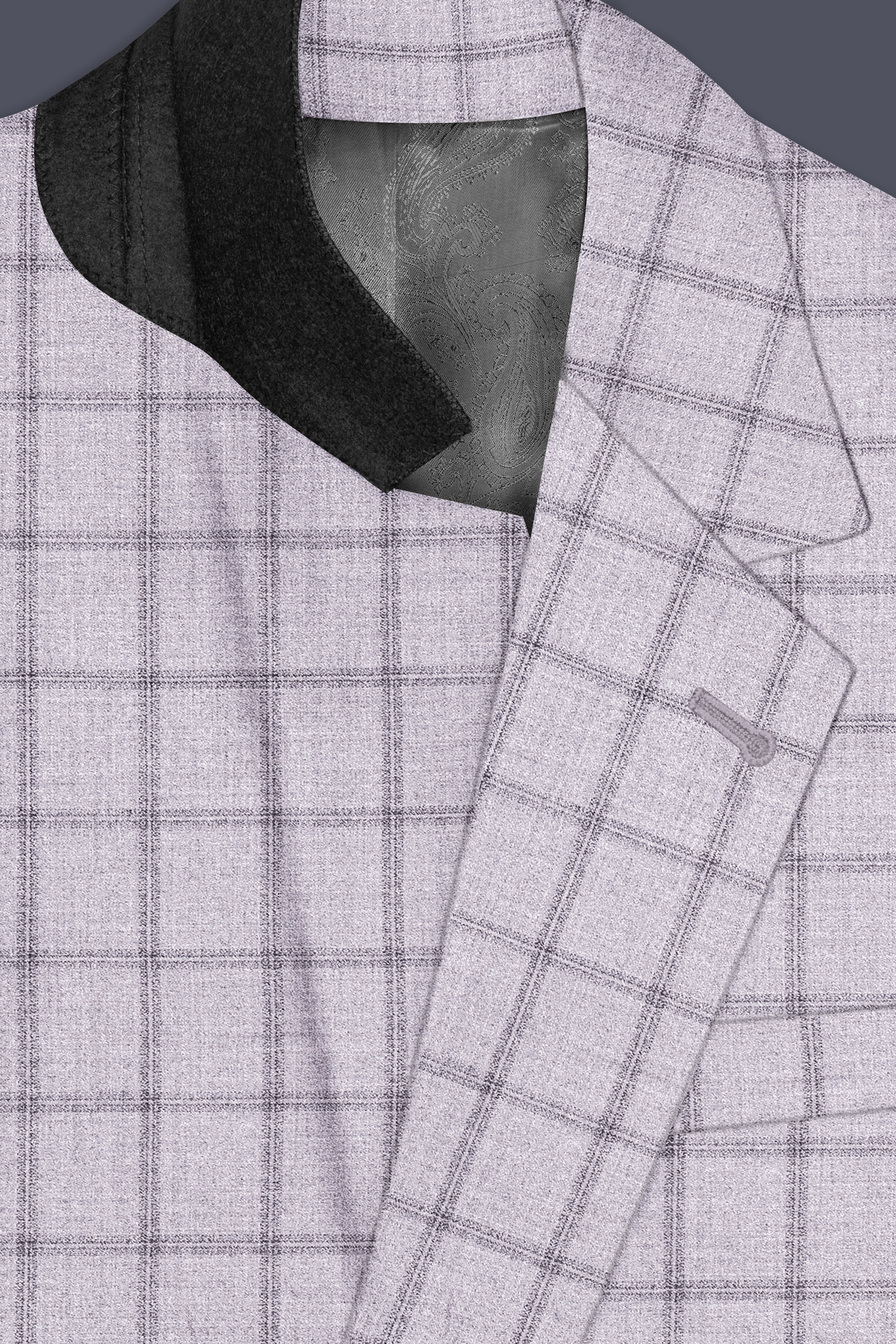 Trevane-Concord Gray Plaid Wool Rich Single Breasted Suit