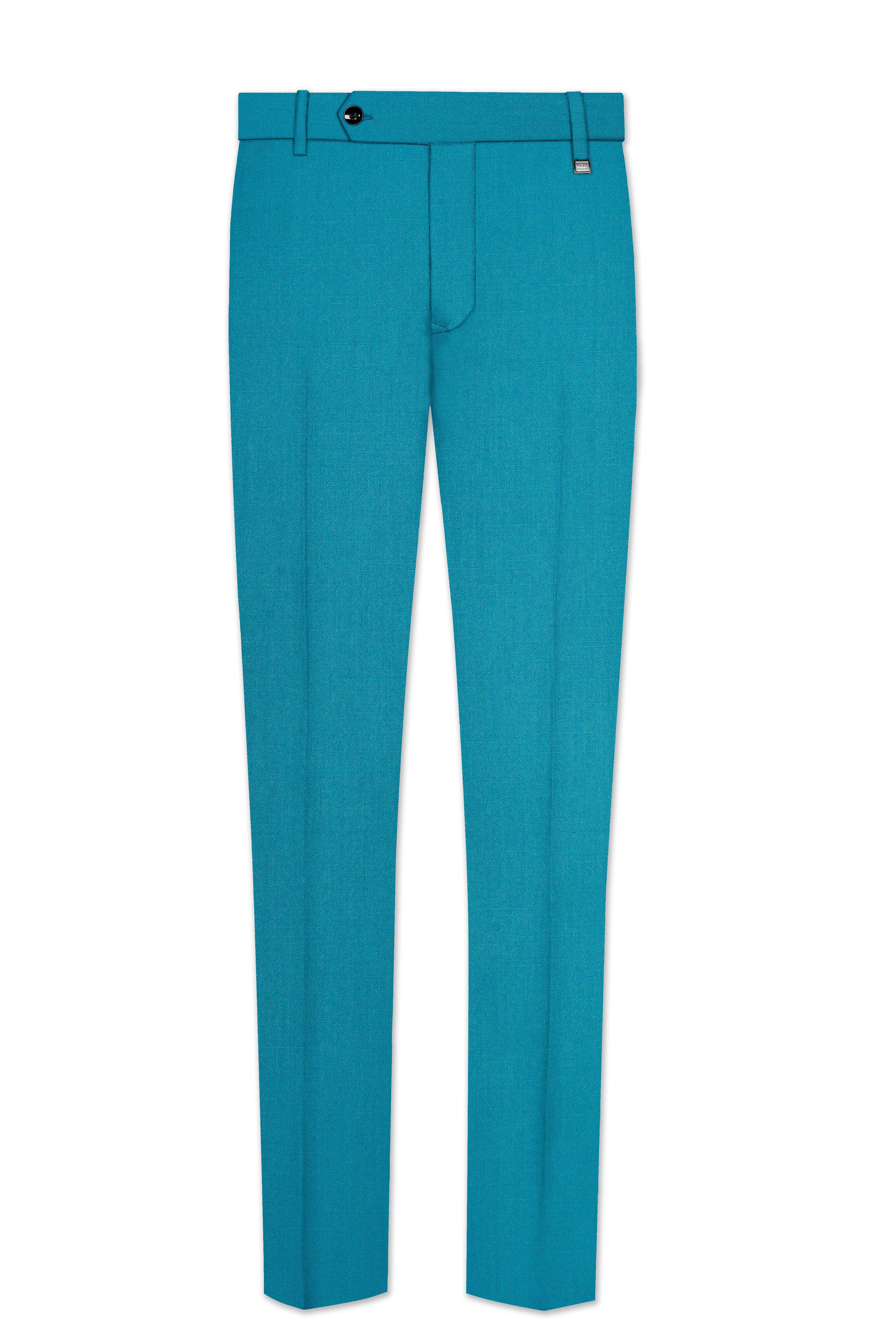 Zephir-Surfie Green Wool Rich Bandhgala Stretchable Traveler Suit