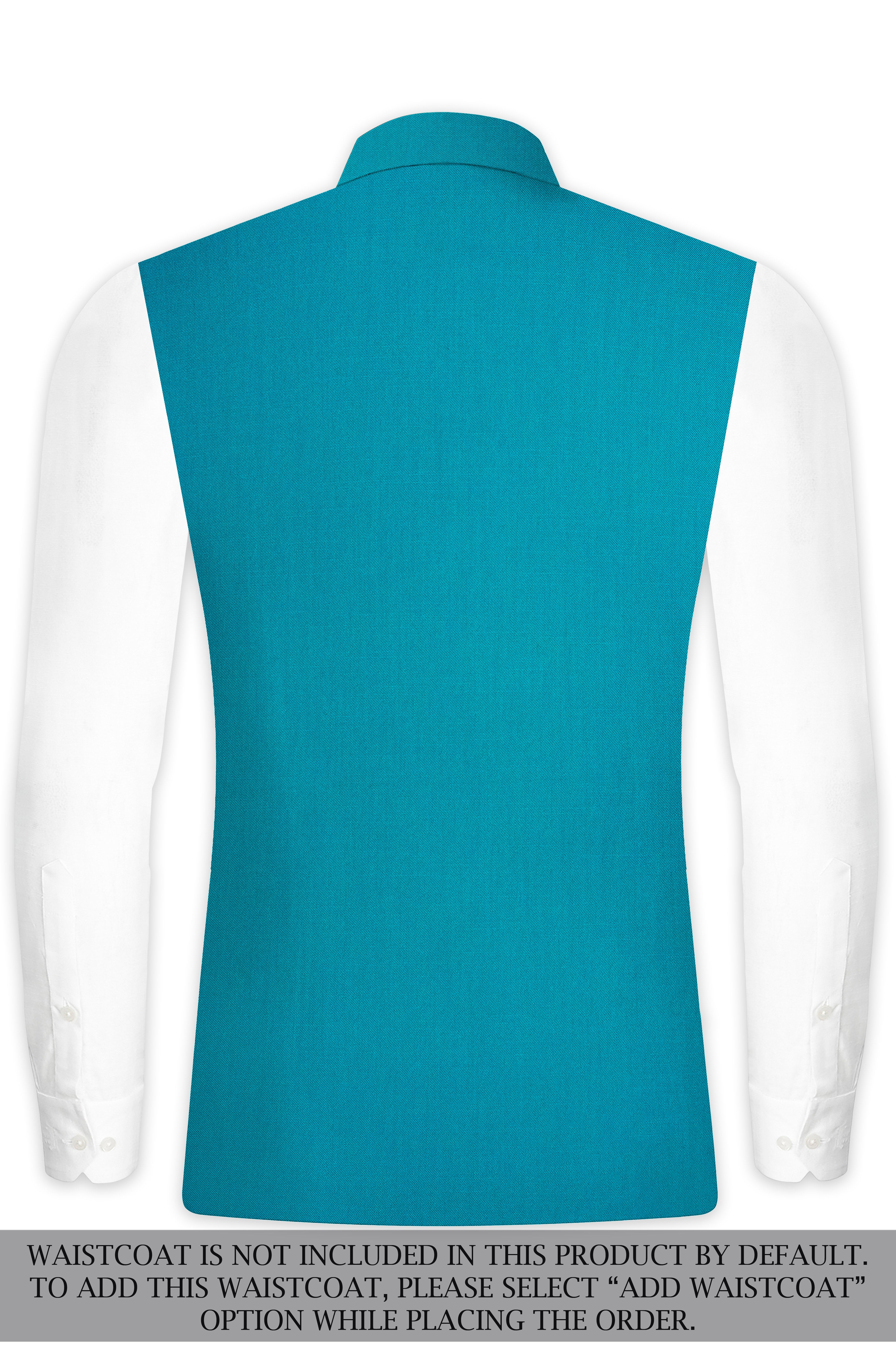Zephir-Surfie Green Wool Rich Bandhgala Stretchable Traveler Suit