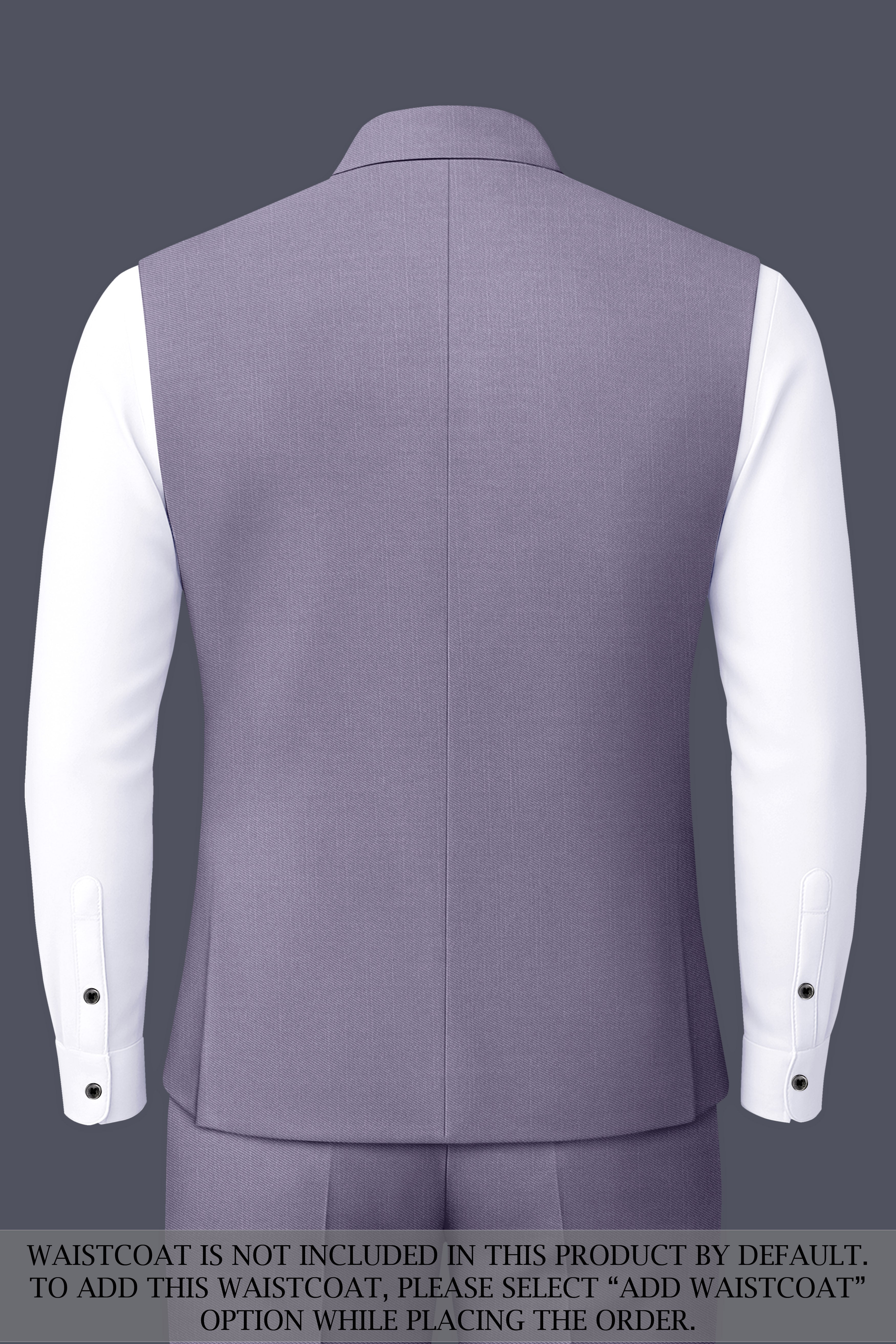 Roylen-Mountbatten Purple Wool Rich Bandhgala Slight Stretch Suit