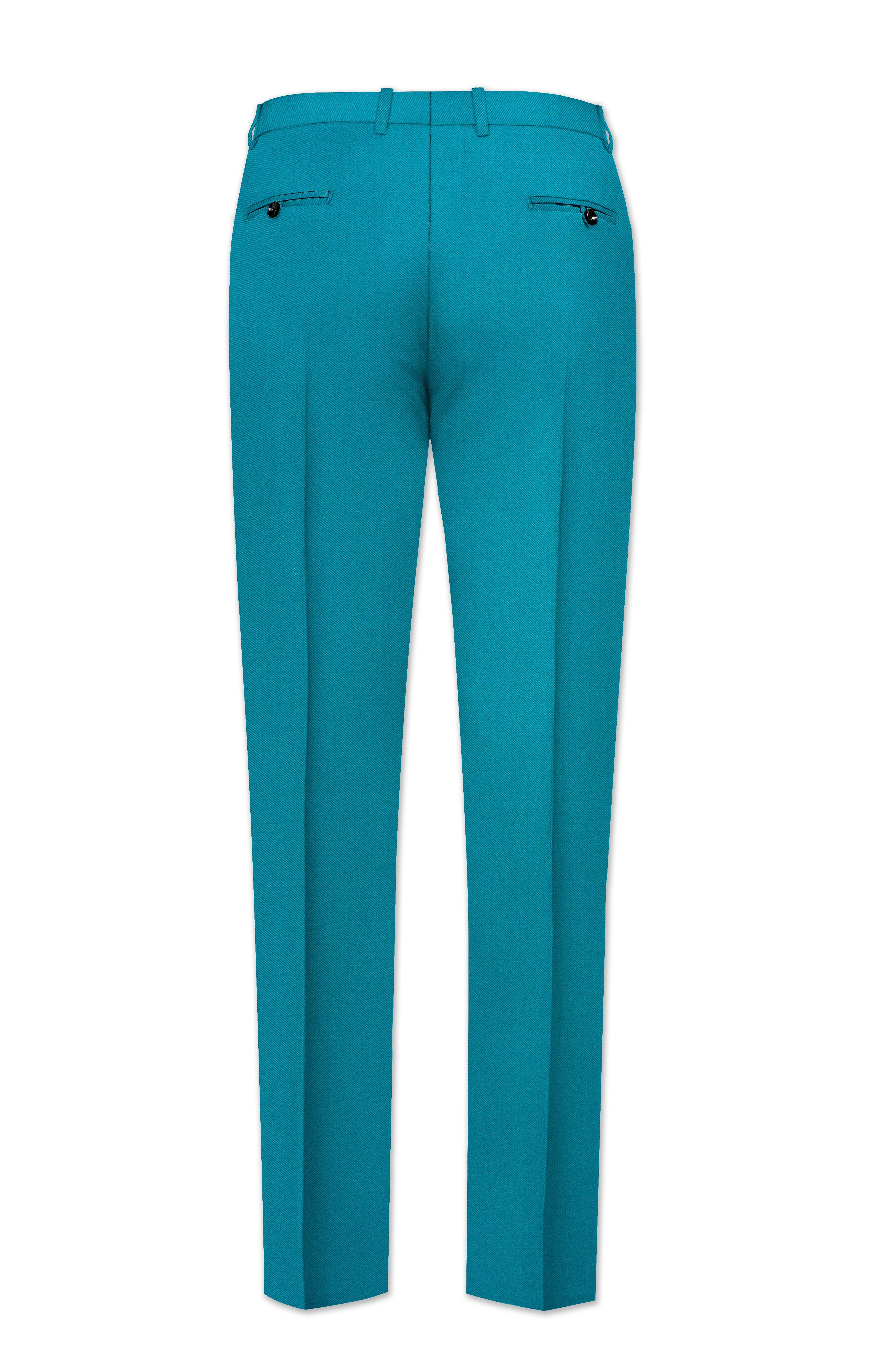 Zephir-surfie Green Wool Rich Tuxedo Slight Stretch Suit