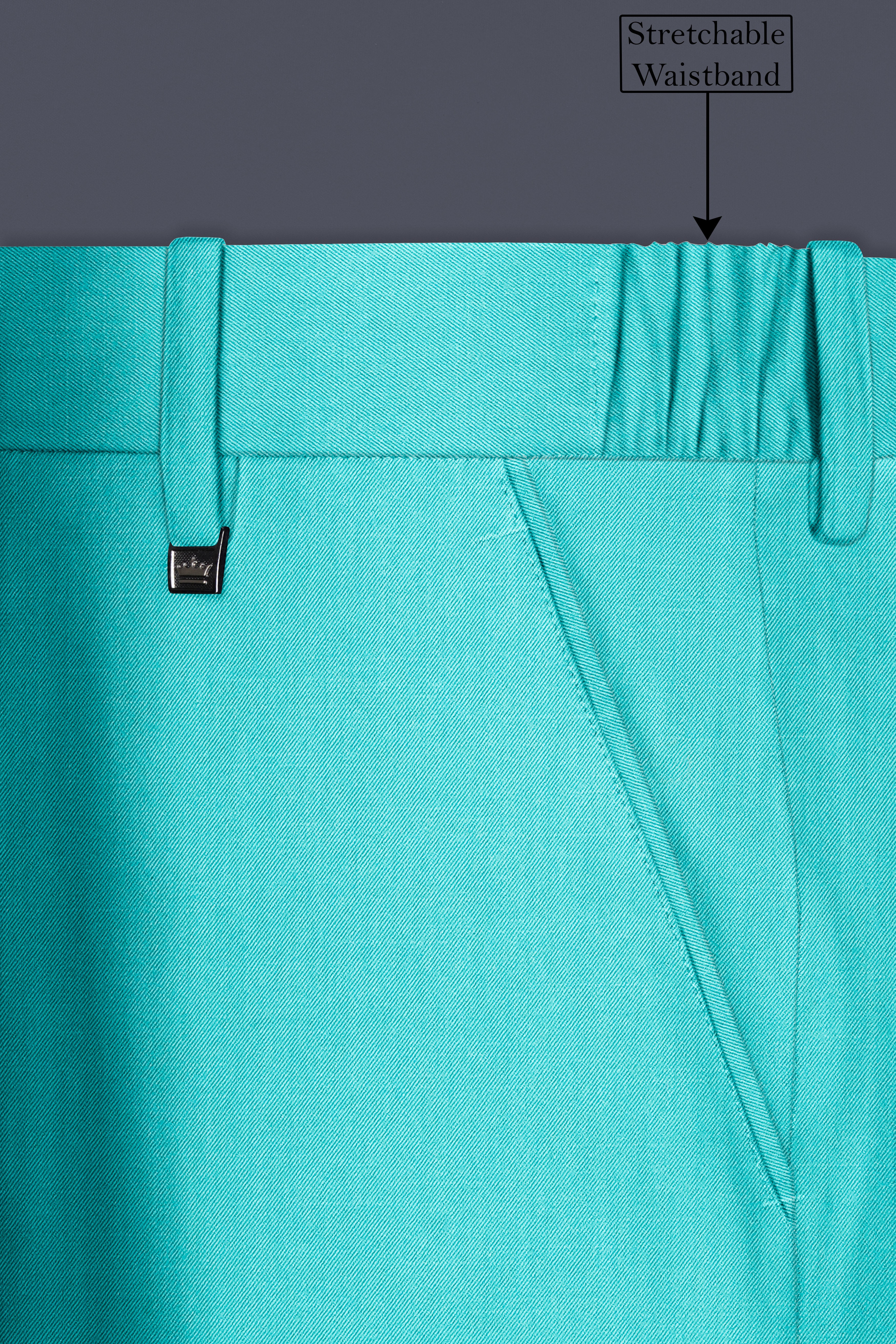 Aegir-Viking Blue Wool Rich Cross Placket Bandhgala Stretchable Traveler Suit